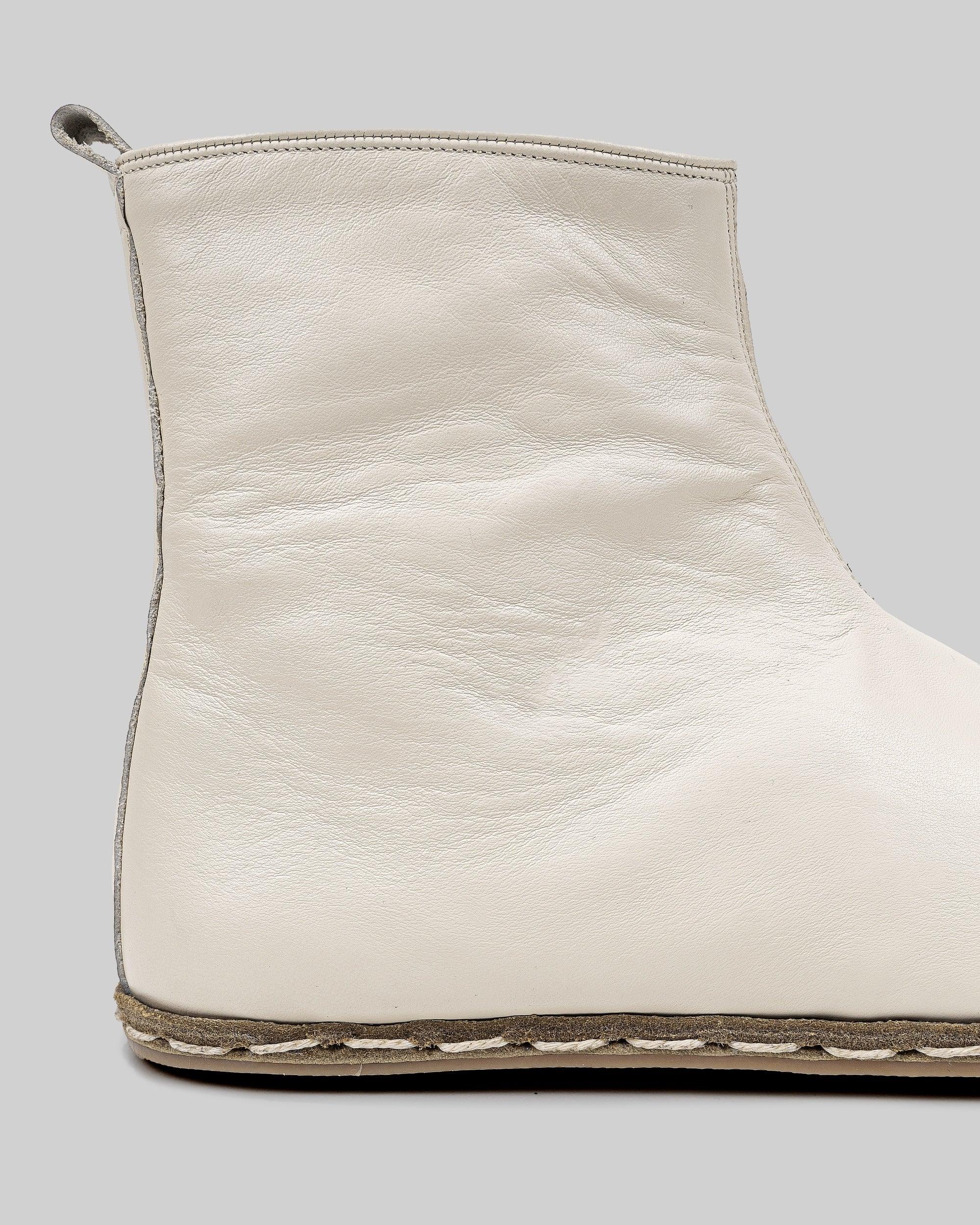Back view Cream Chelsea Boots - Calf Leather Handcrafted | Bespoky