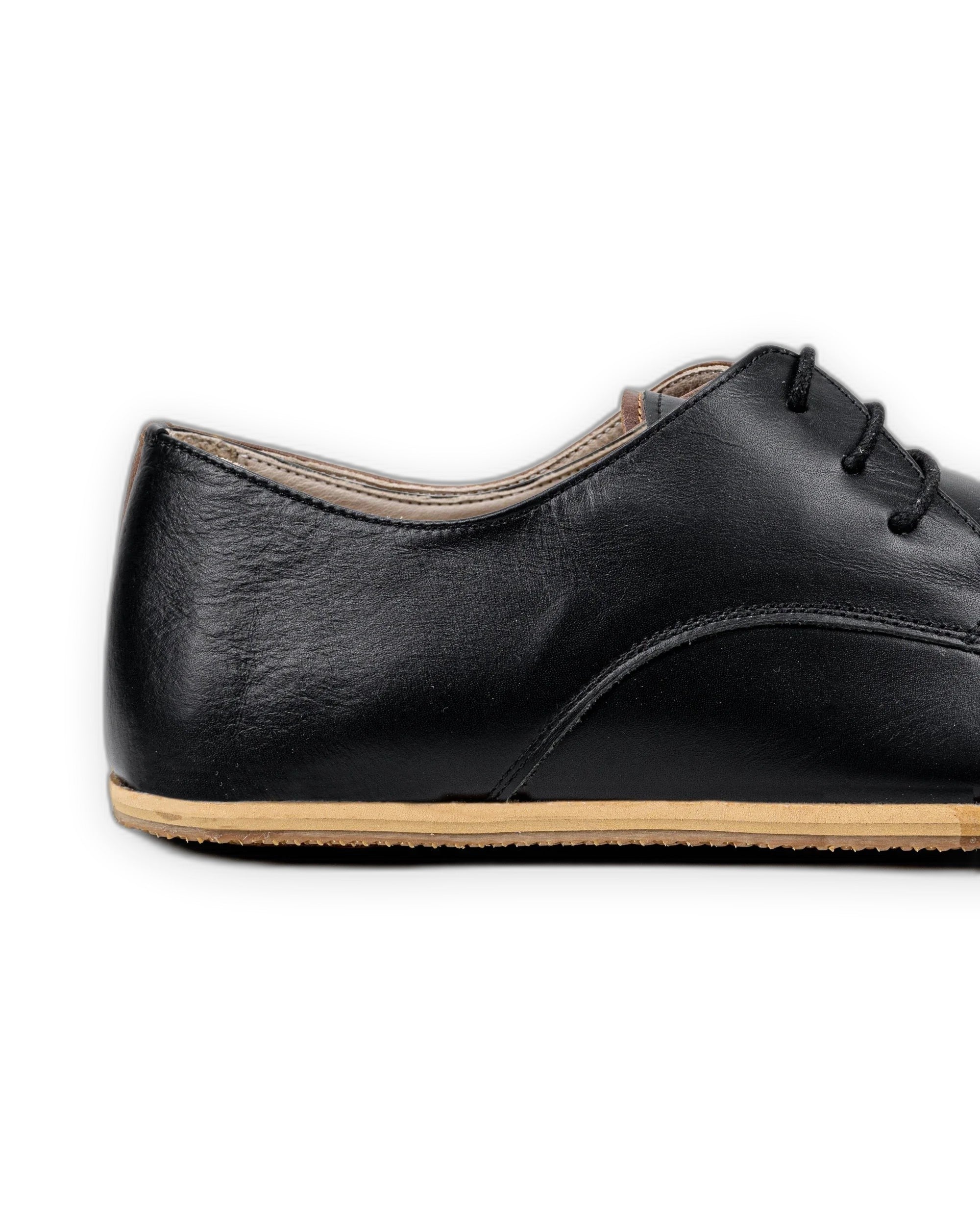 Top view Black Oxford Shoes - Handcrafted Calf Leather | Bespoky