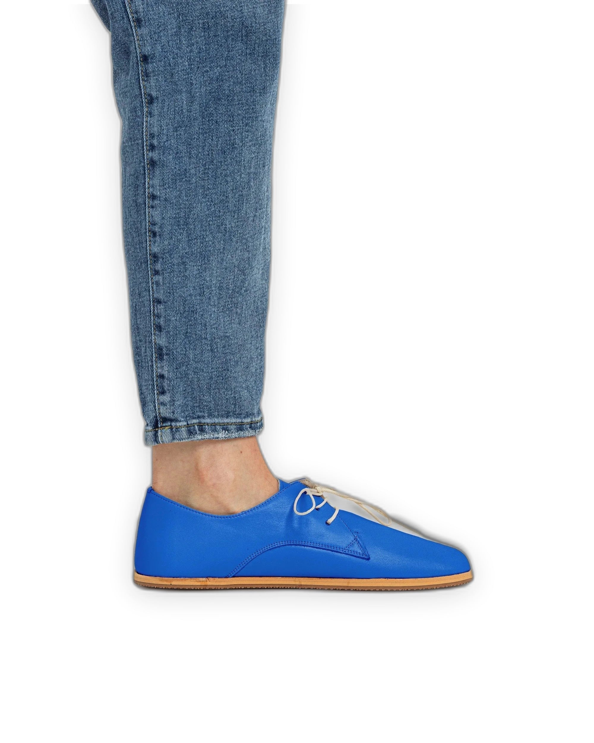 Back view Blue Oxford Shoes - Calf Leather Handcrafted | Bespoky