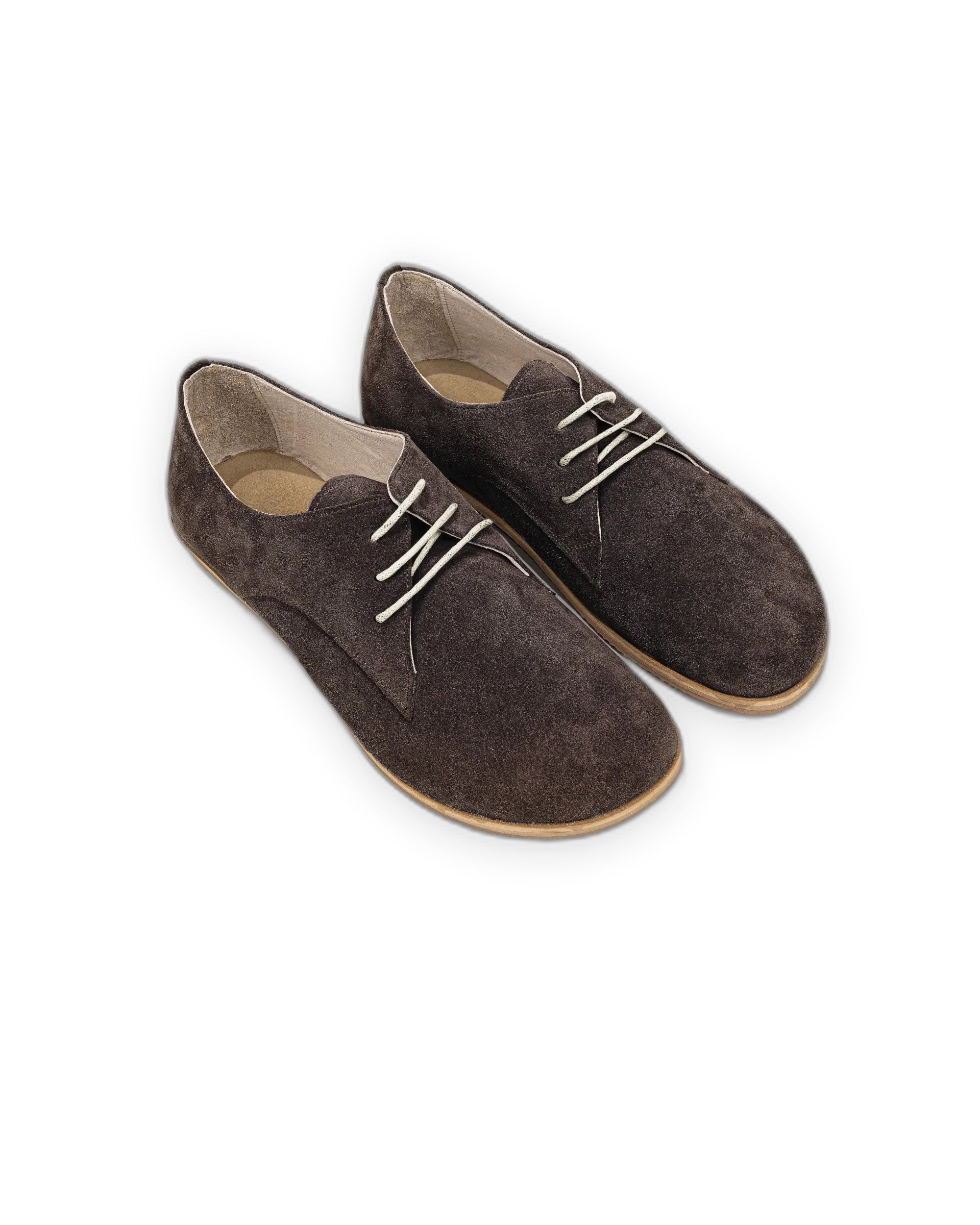 Men's Brown Suede Oxford Shoes - Handcrafted Calf Leather Wide Toe Box | Bespoky