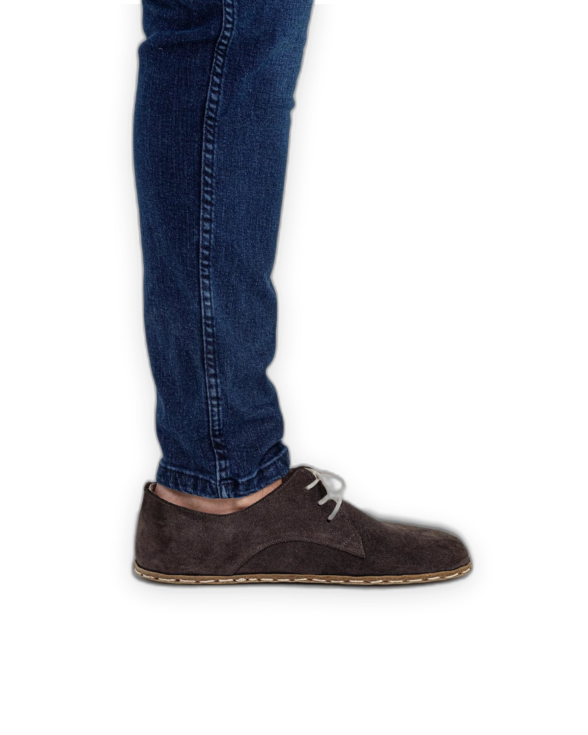 Detail Brown Suede Oxford Shoes - Handcrafted Calf Leather Turkey | Bespoky