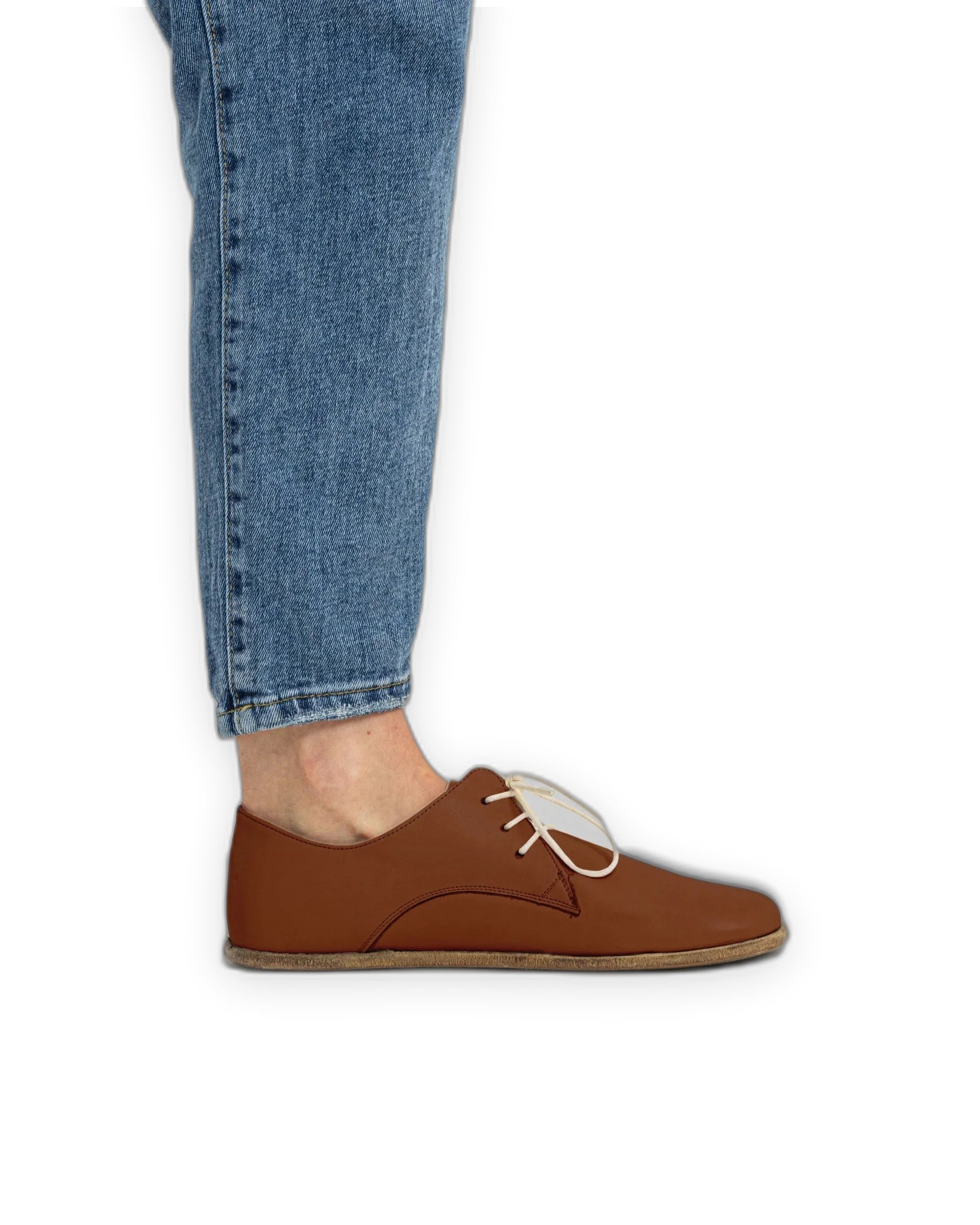 Close-up calf leather - Dark Brown Oxford Shoes Detail | Bespoky