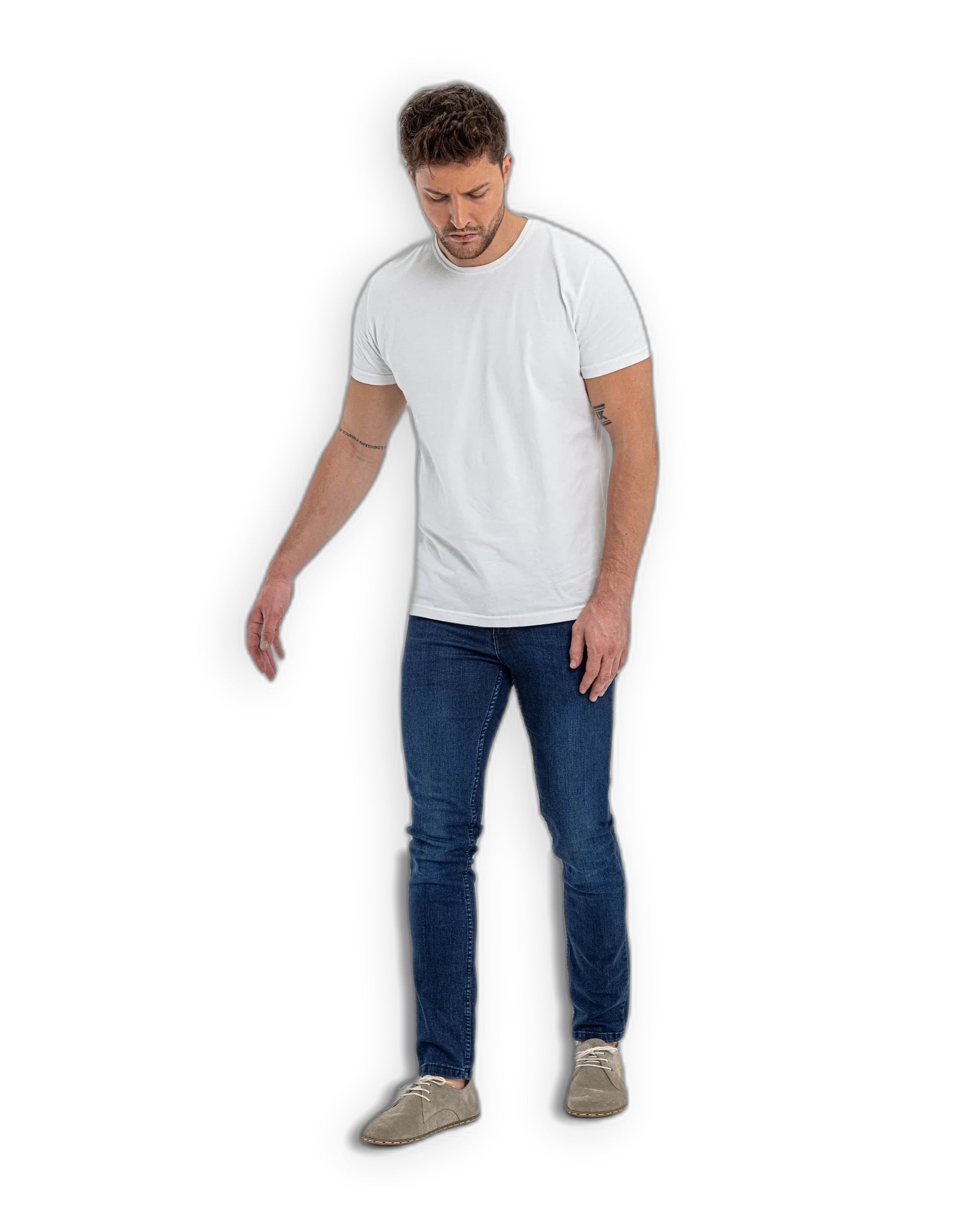 Pair Suede Oxford Shoes - Barefoot Wide Toe Calf Leather | Bespoky