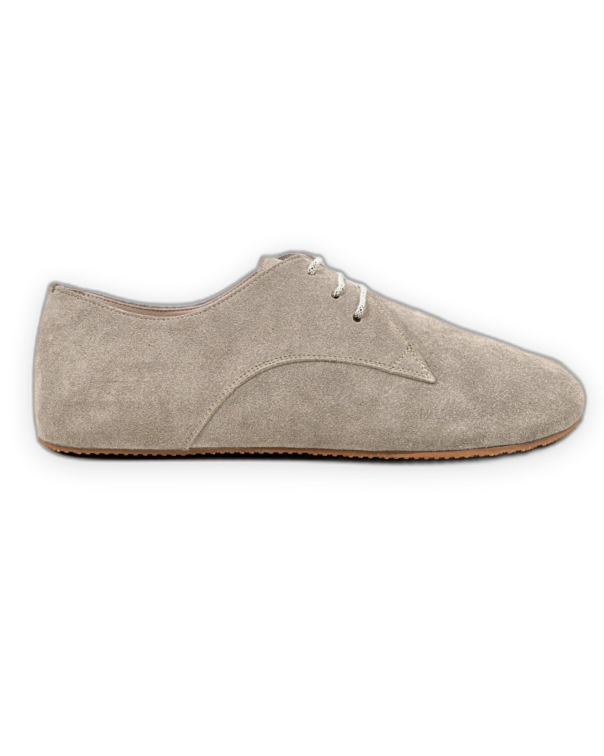 Side view Suede Oxford Shoes - Calf Leather Zero Drop | Bespoky