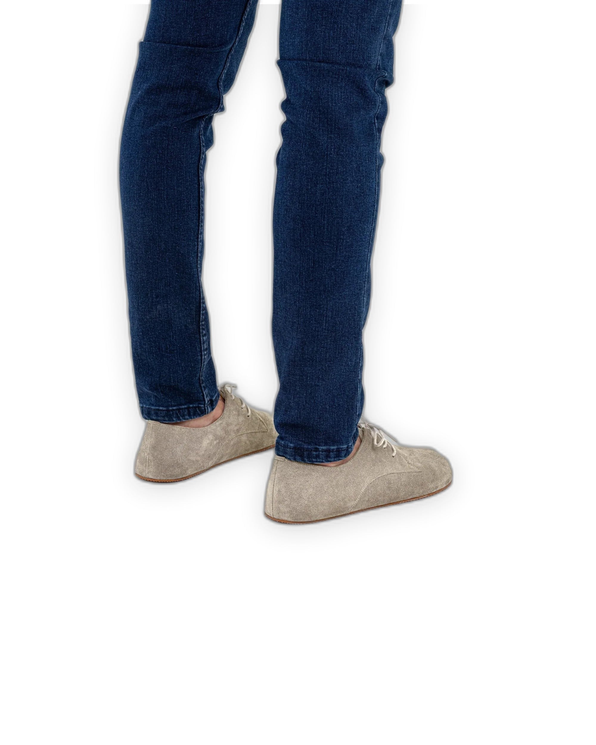 Pair Suede Oxford Shoes - Barefoot Wide Toe Calf Leather | Bespoky