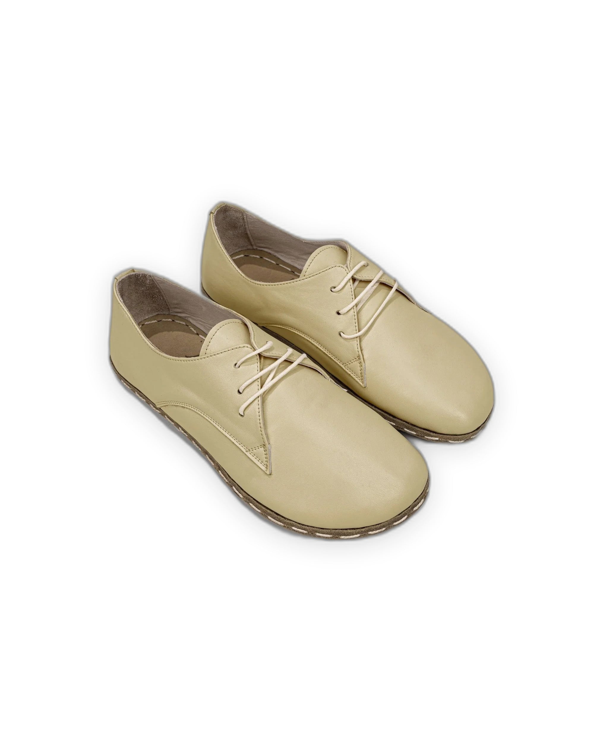 Men's Yellow Oxford Shoes - Handcrafted Calf Leather Wide Toe Box | Bespoky