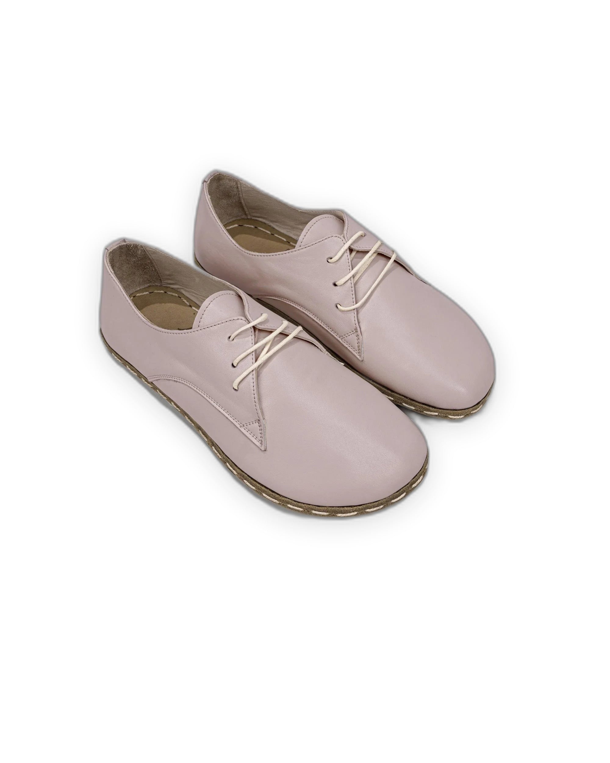 Men's Pink Oxford Shoes - Handcrafted Calf Leather Wide Toe Box | Bespoky