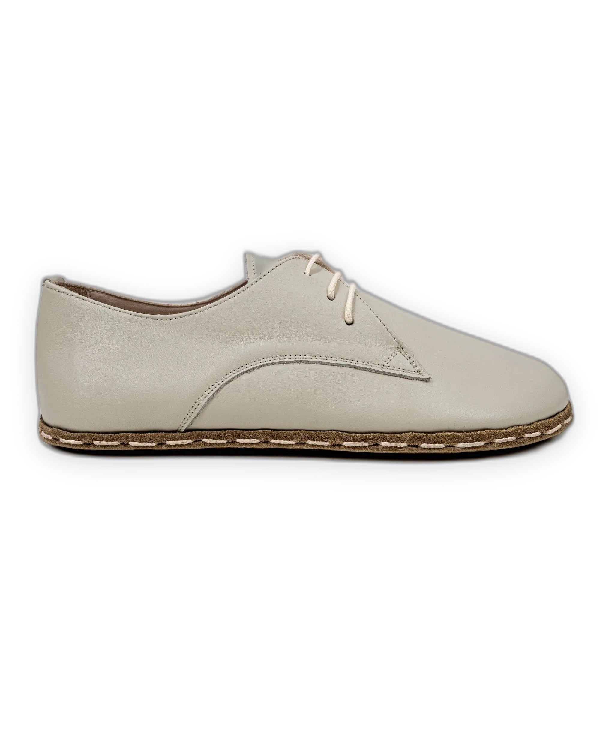 Close-up calf leather - Lucas Beige Oxford Shoes Detail | Bespoky