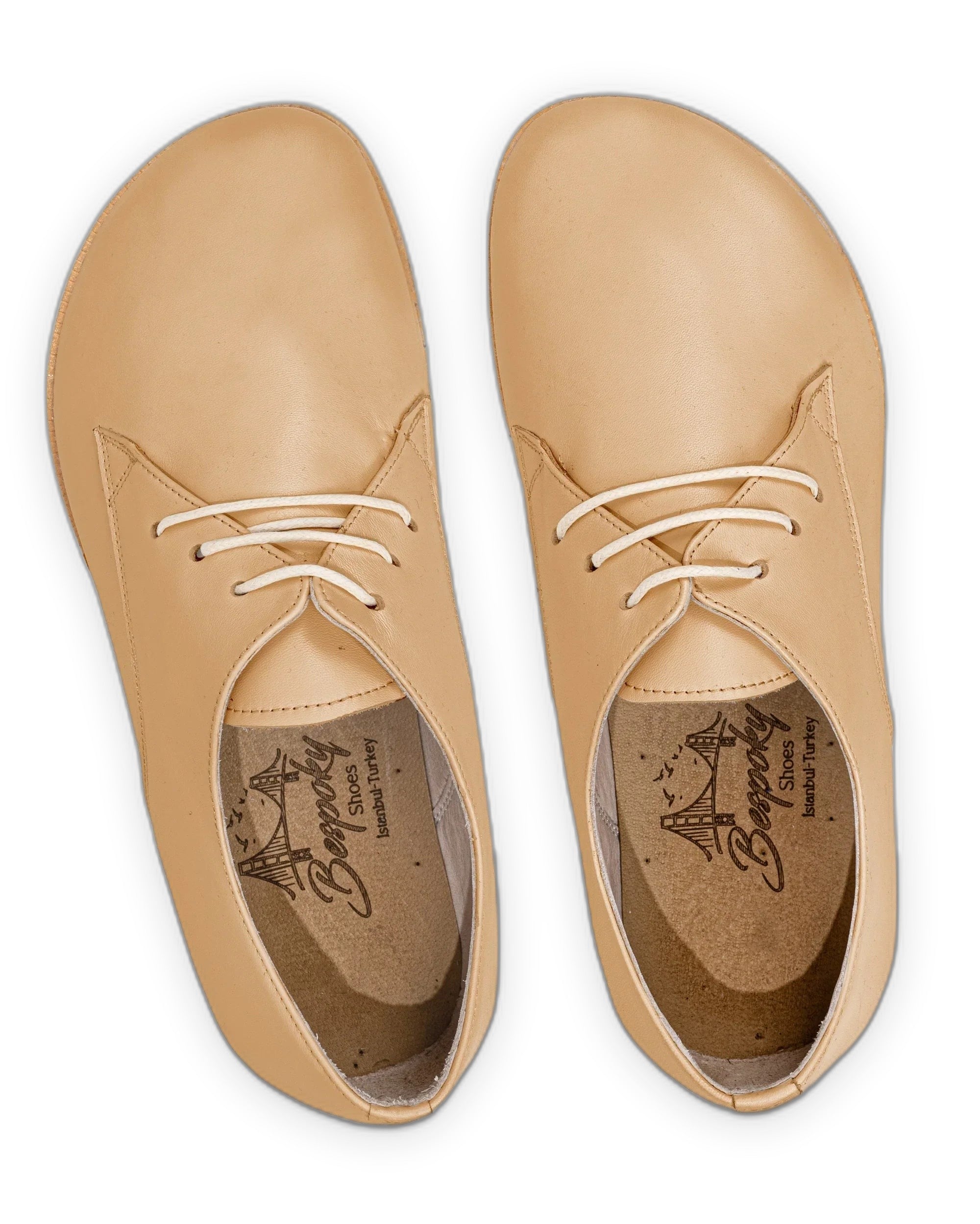 Side view Melon Yellow Oxford Shoes - Calf Leather Zero Drop | Bespoky