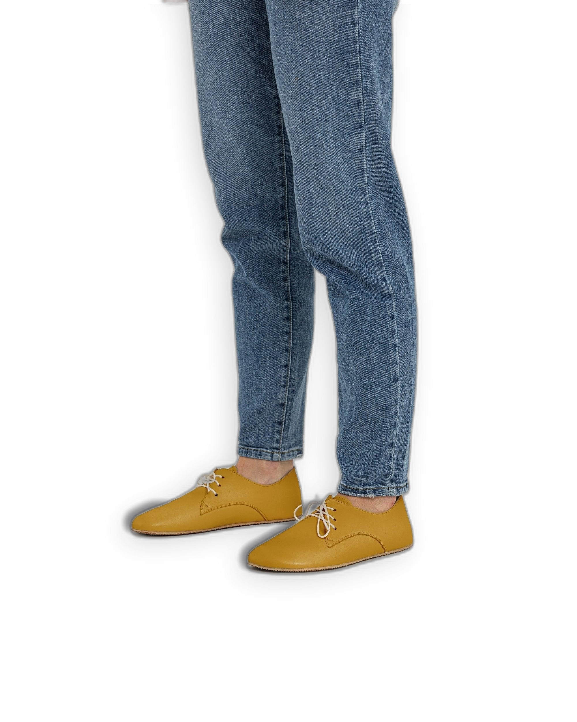 Detail Mustard Oxford Shoes - Handcrafted Calf Leather Turkey | Bespoky