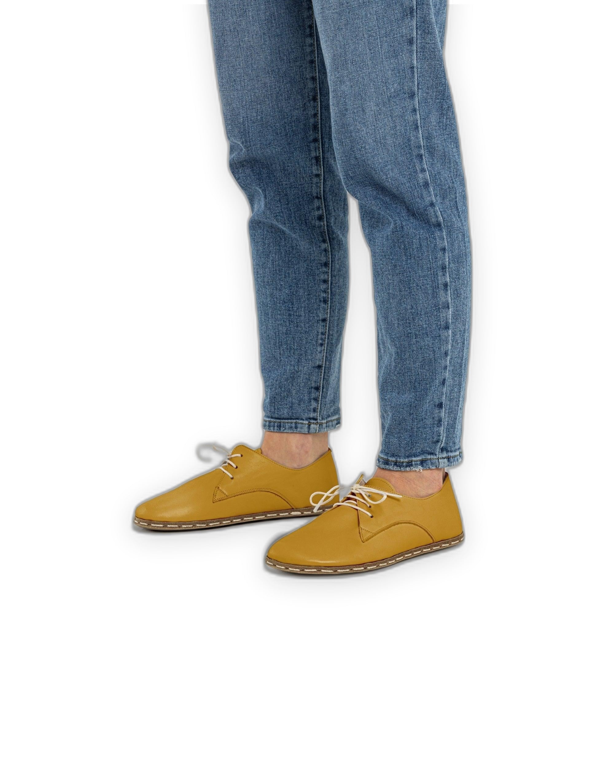Top view Mustard Oxford Shoes - Handcrafted Calf Leather | Bespoky