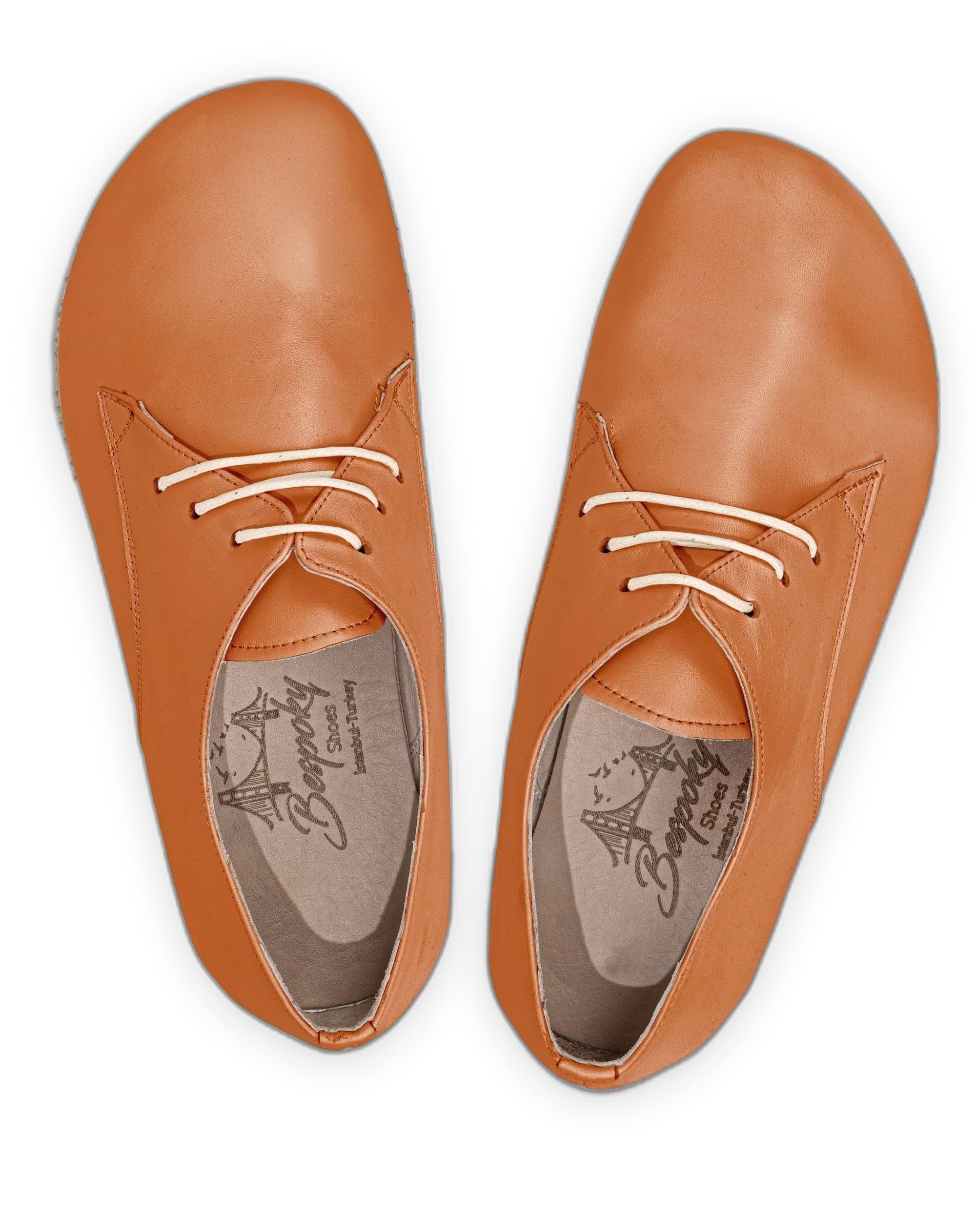 Side view Orange Oxford Shoes - Calf Leather Zero Drop | Bespoky