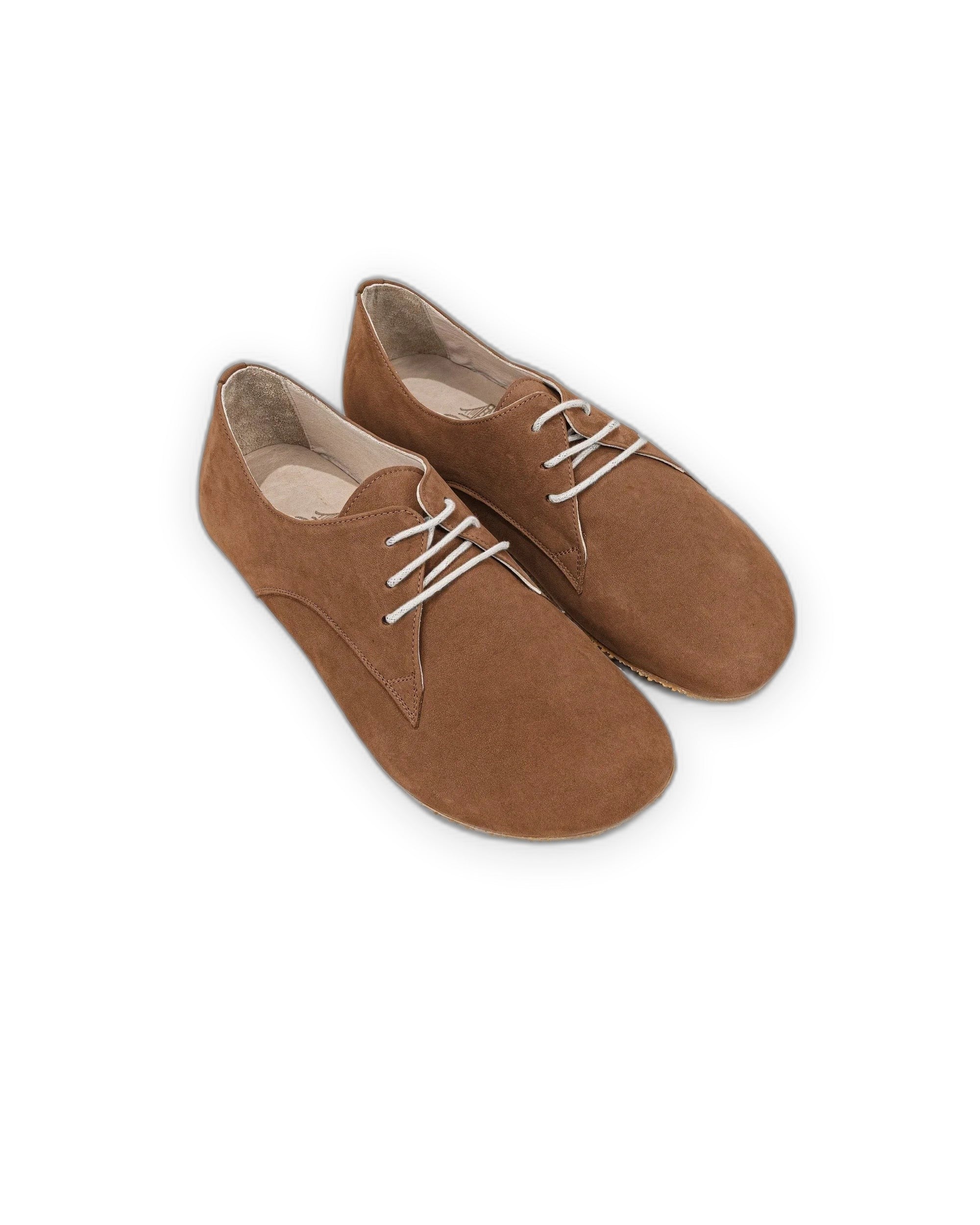 Men's Tan Nubuck Oxford Shoes - Handcrafted Calf Leather Wide Toe Box | Bespoky