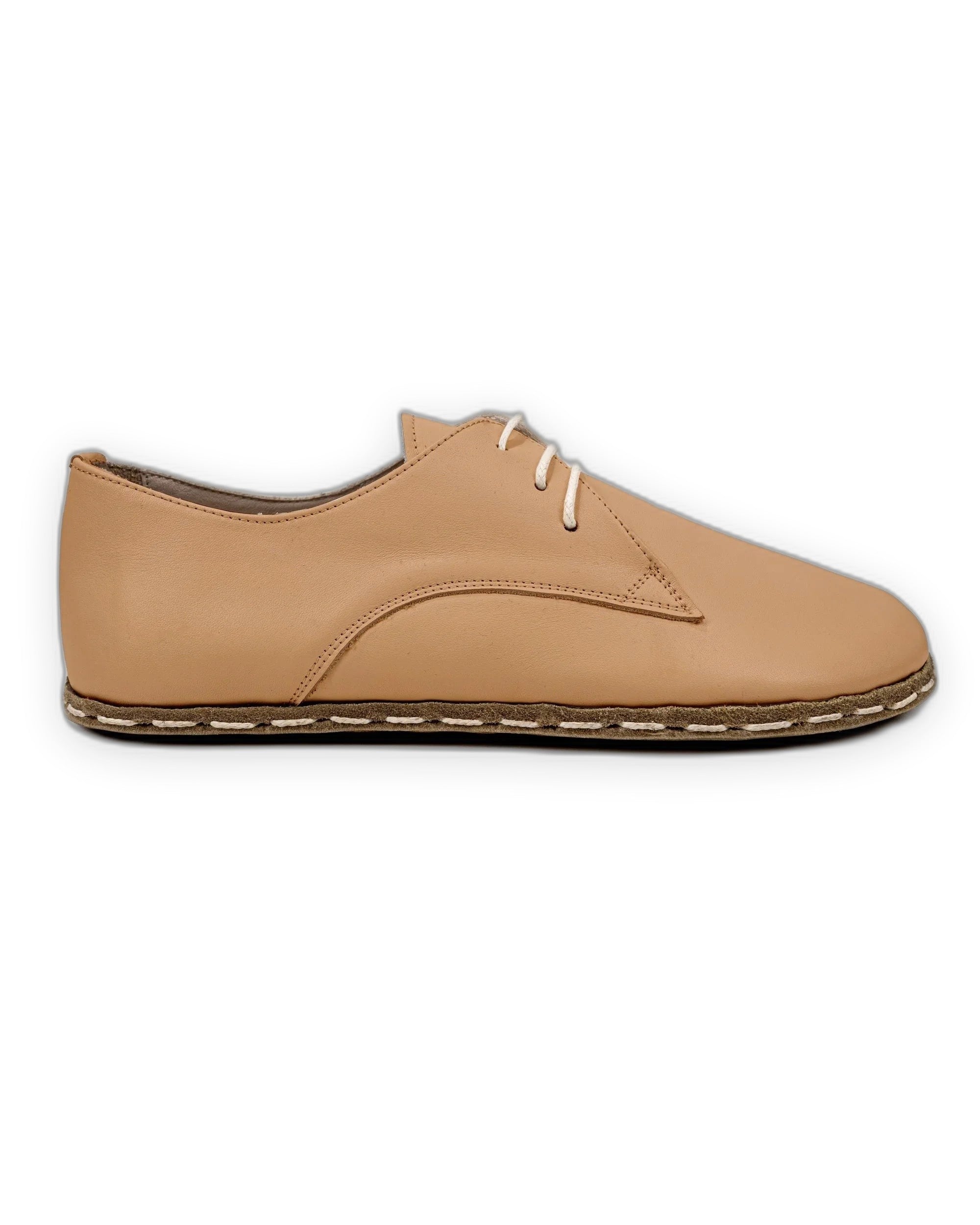 Side view Undyed Oxford Shoes - Calf Leather Zero Drop | Bespoky