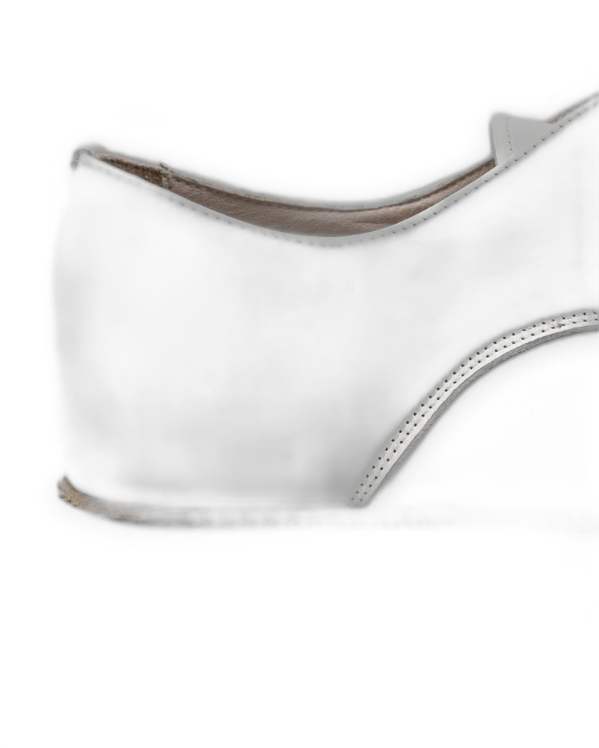 Detail White Oxford Shoes - Handcrafted Calf Leather Turkey | Bespoky