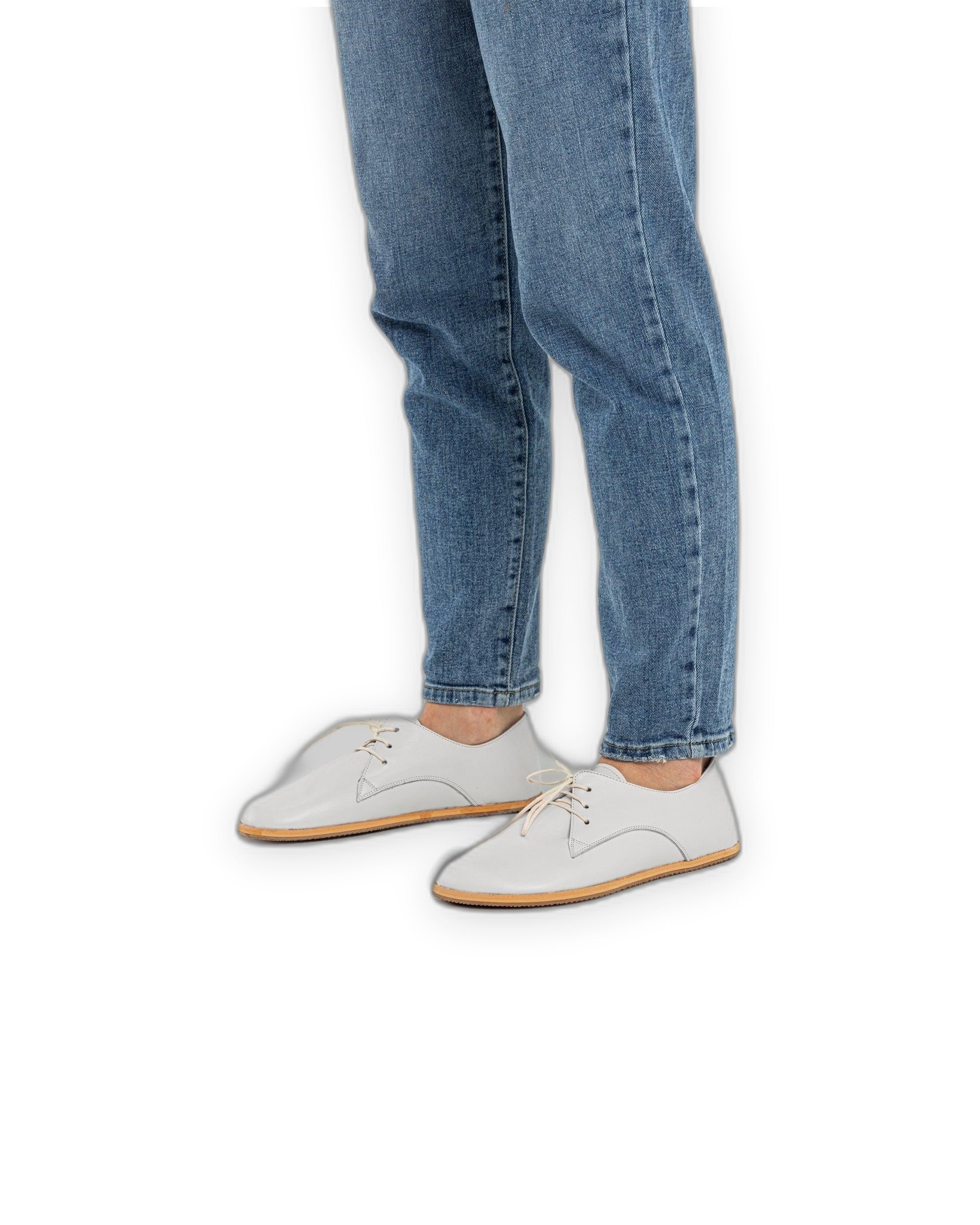 Top view White Oxford Shoes - Handcrafted Calf Leather | Bespoky