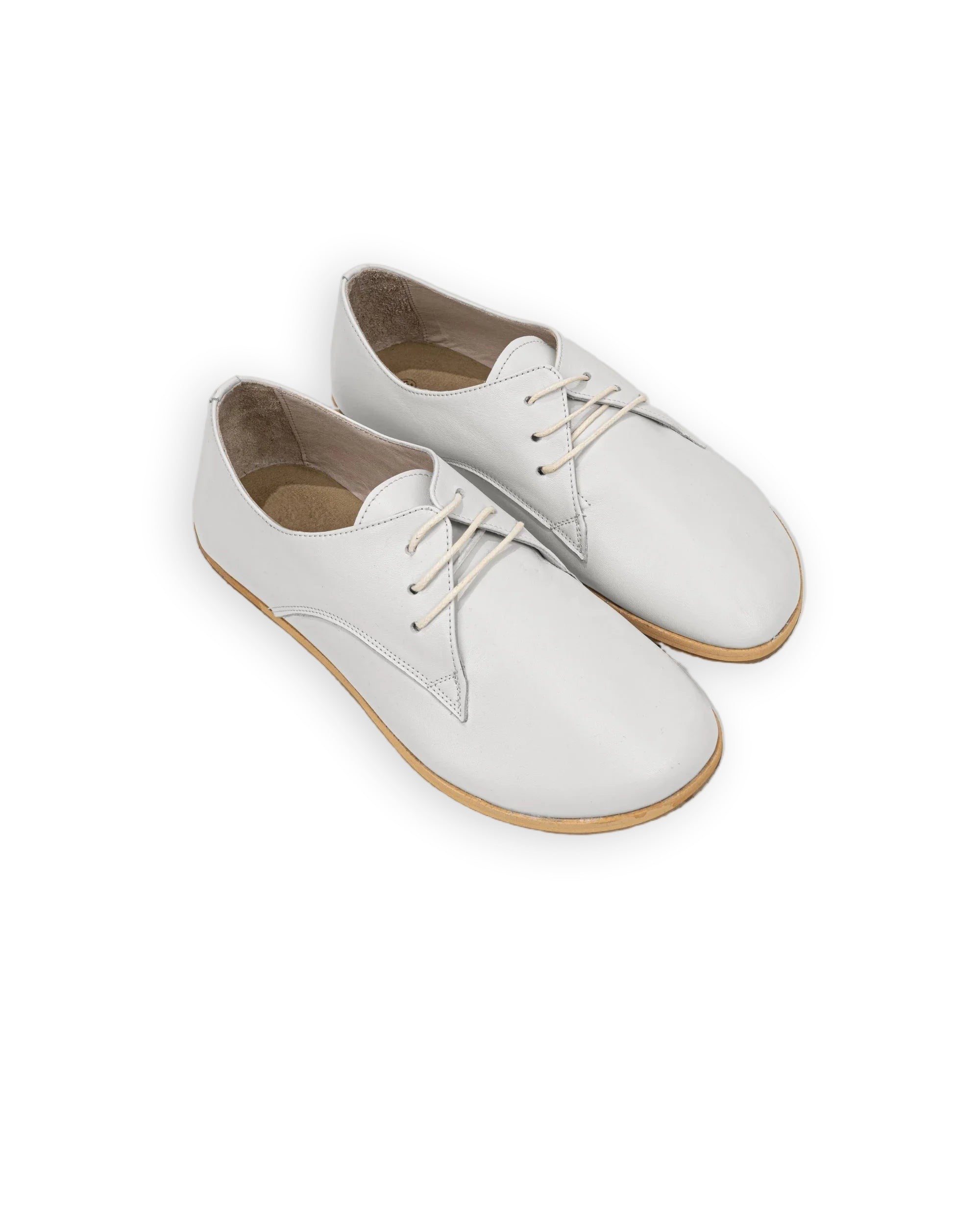 Men's White Oxford Shoes - Handcrafted Calf Leather Wide Toe Box | Bespoky