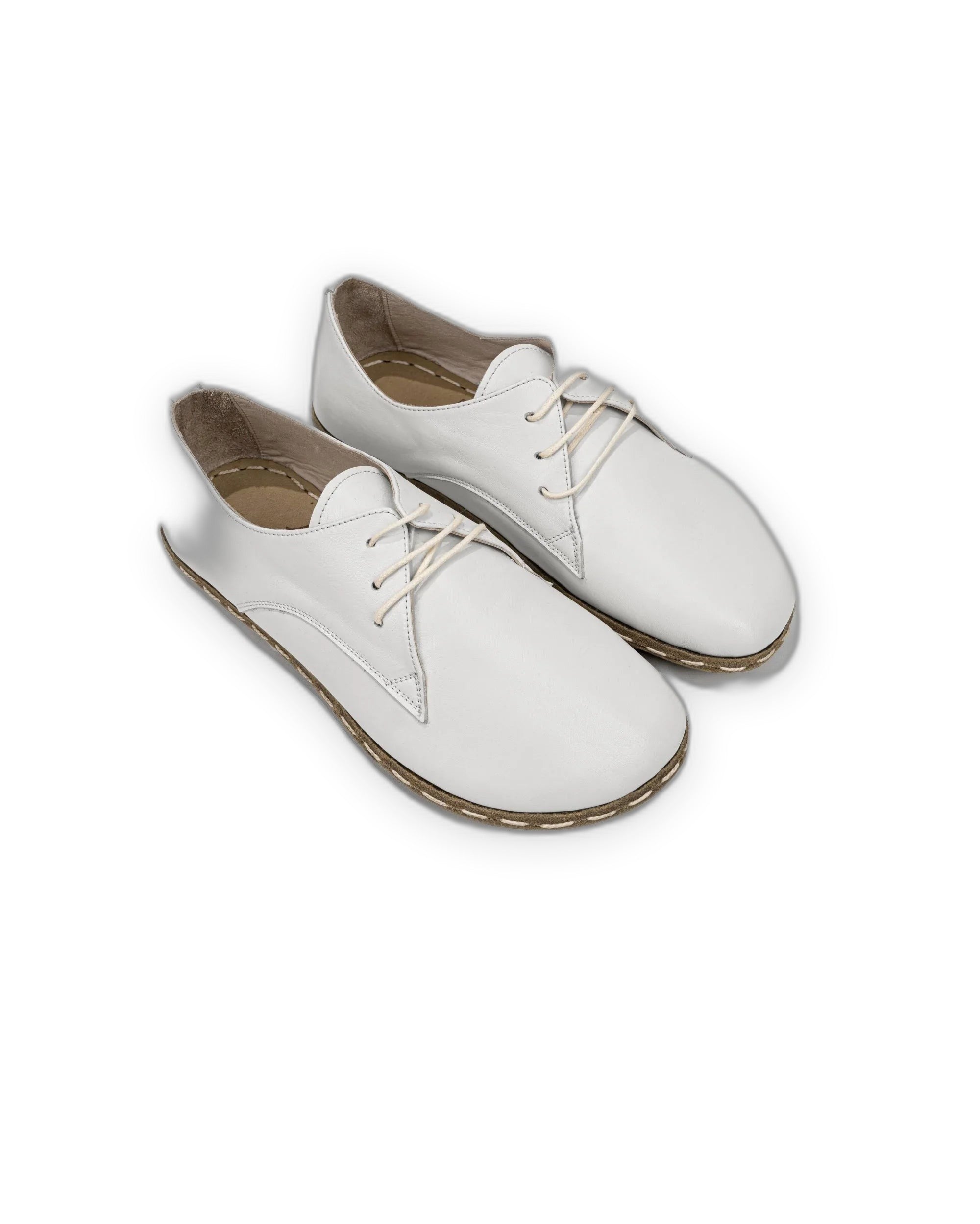 Men's White Oxford Shoes - Handcrafted Calf Leather Wide Toe Box | Bespoky