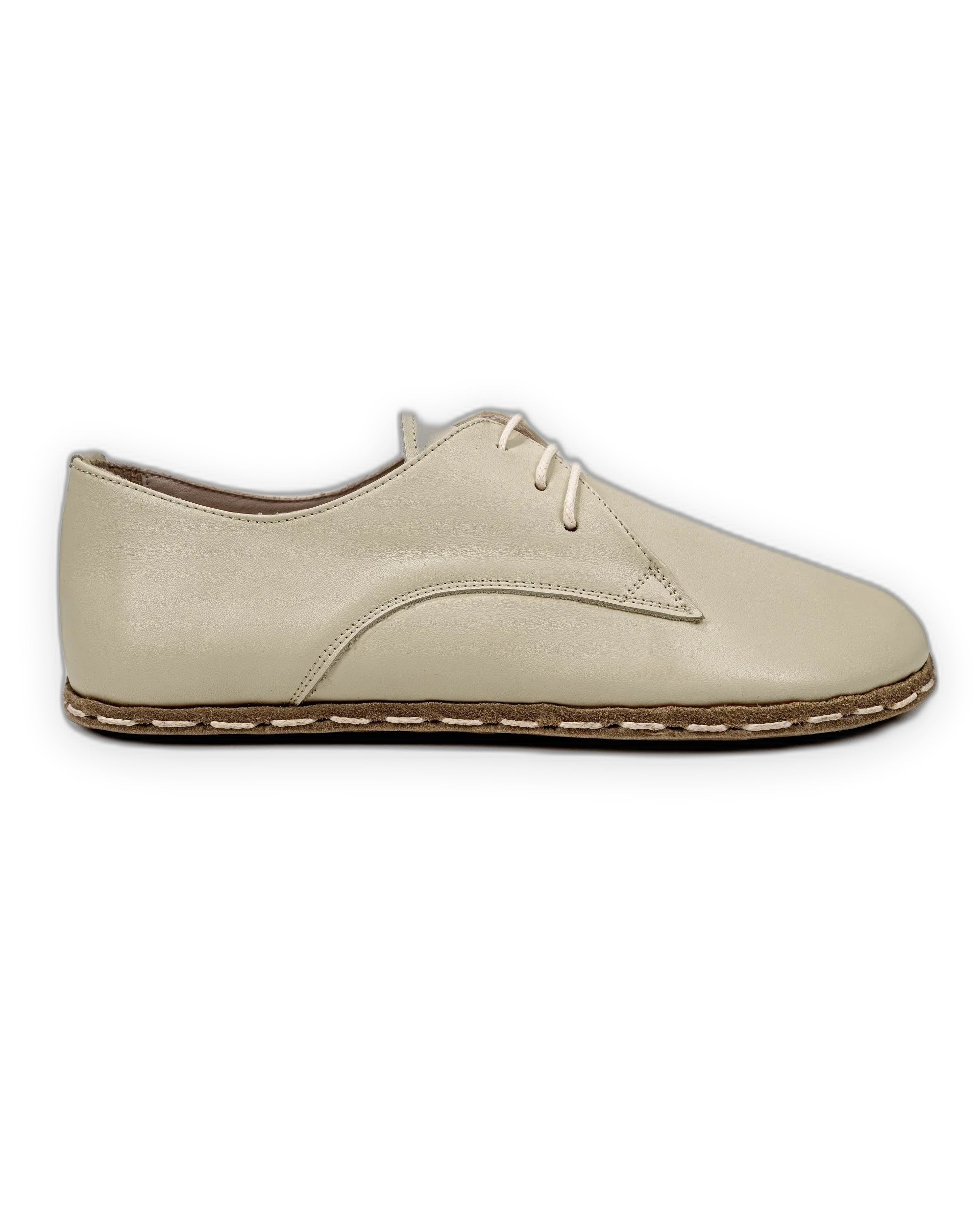 Top view Beige Oxford Shoes - Handcrafted Calf Leather | Bespoky