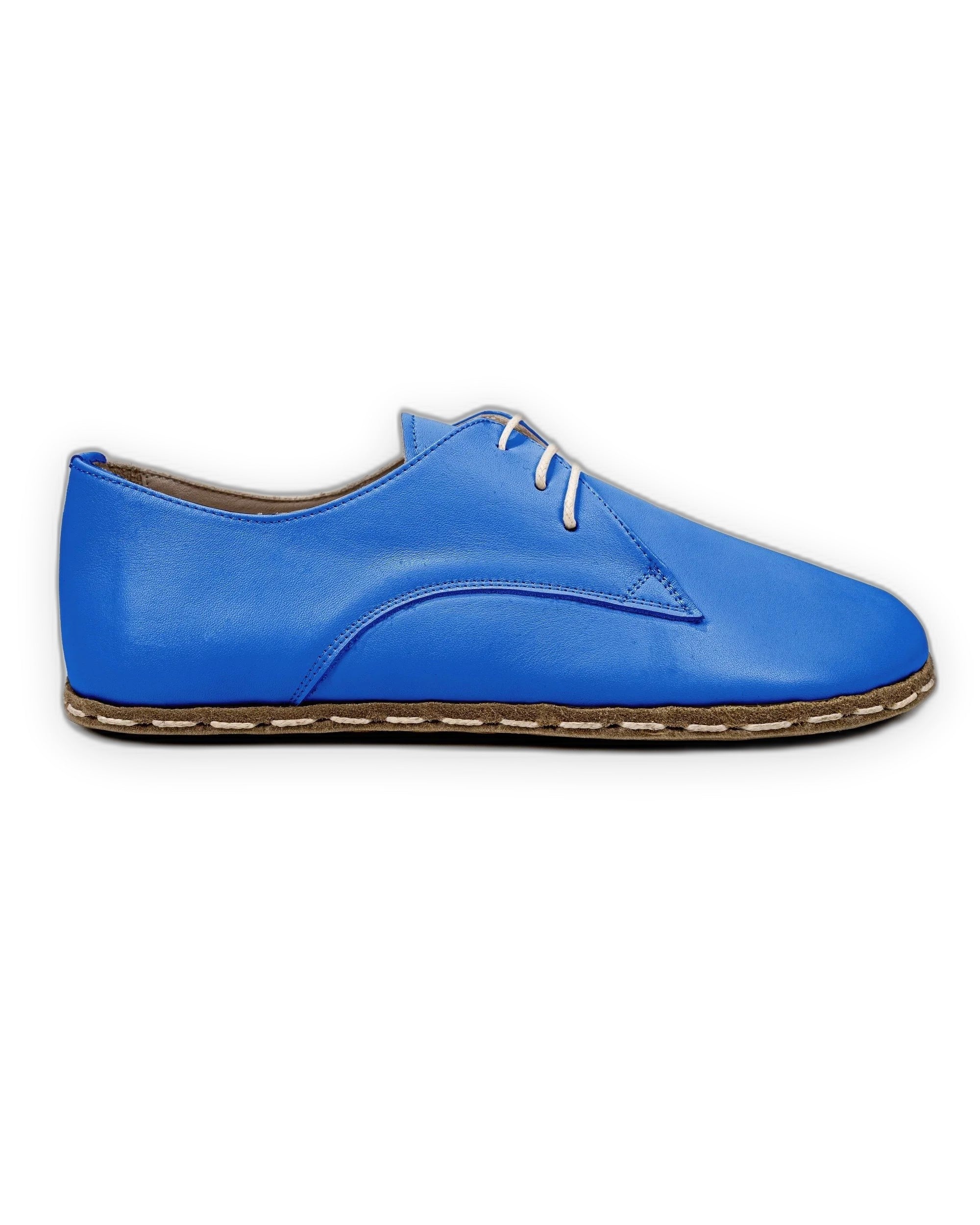 Detail Blue Oxford Shoes - Handcrafted Calf Leather Turkey | Bespoky
