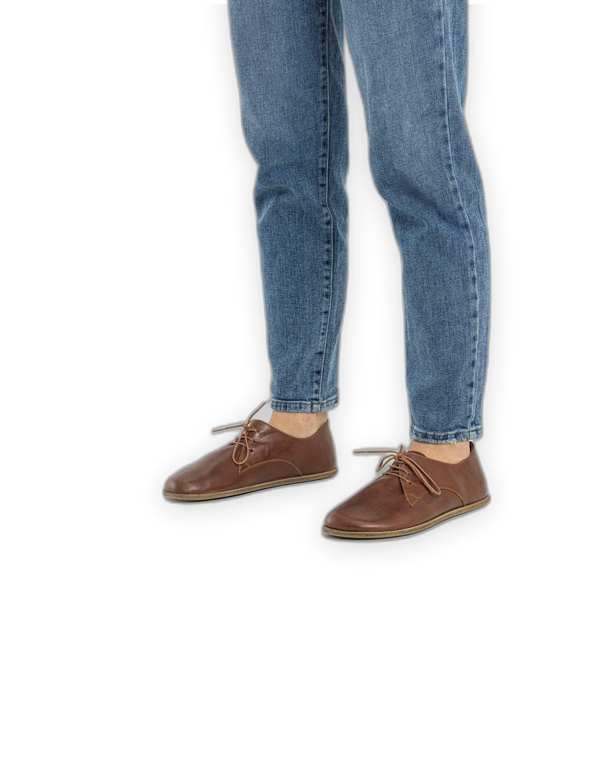 Detail Brown Oxford Shoes - Handcrafted Calf Leather Turkey | Bespoky