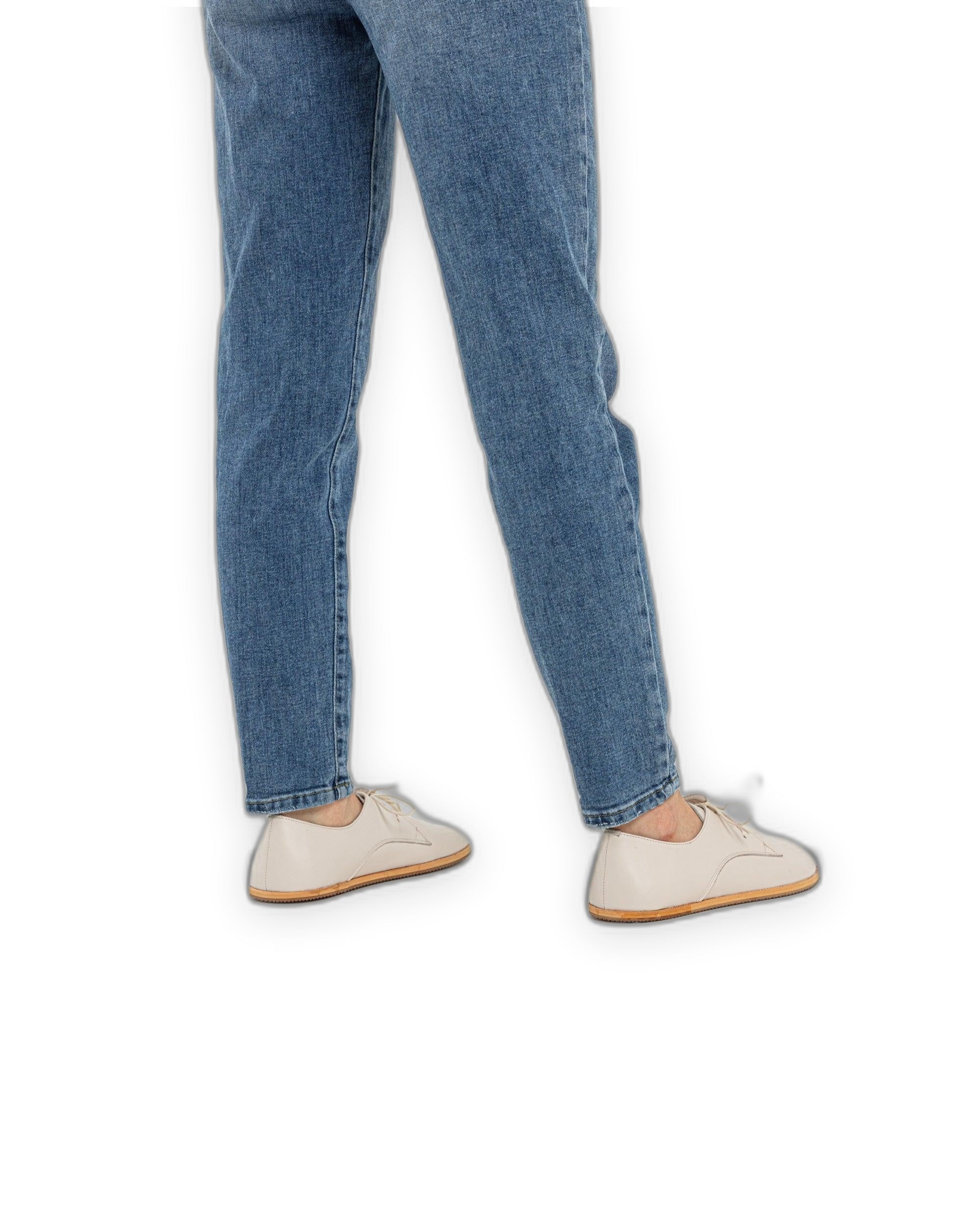 Top view Cream Oxford Shoes - Handcrafted Calf Leather | Bespoky