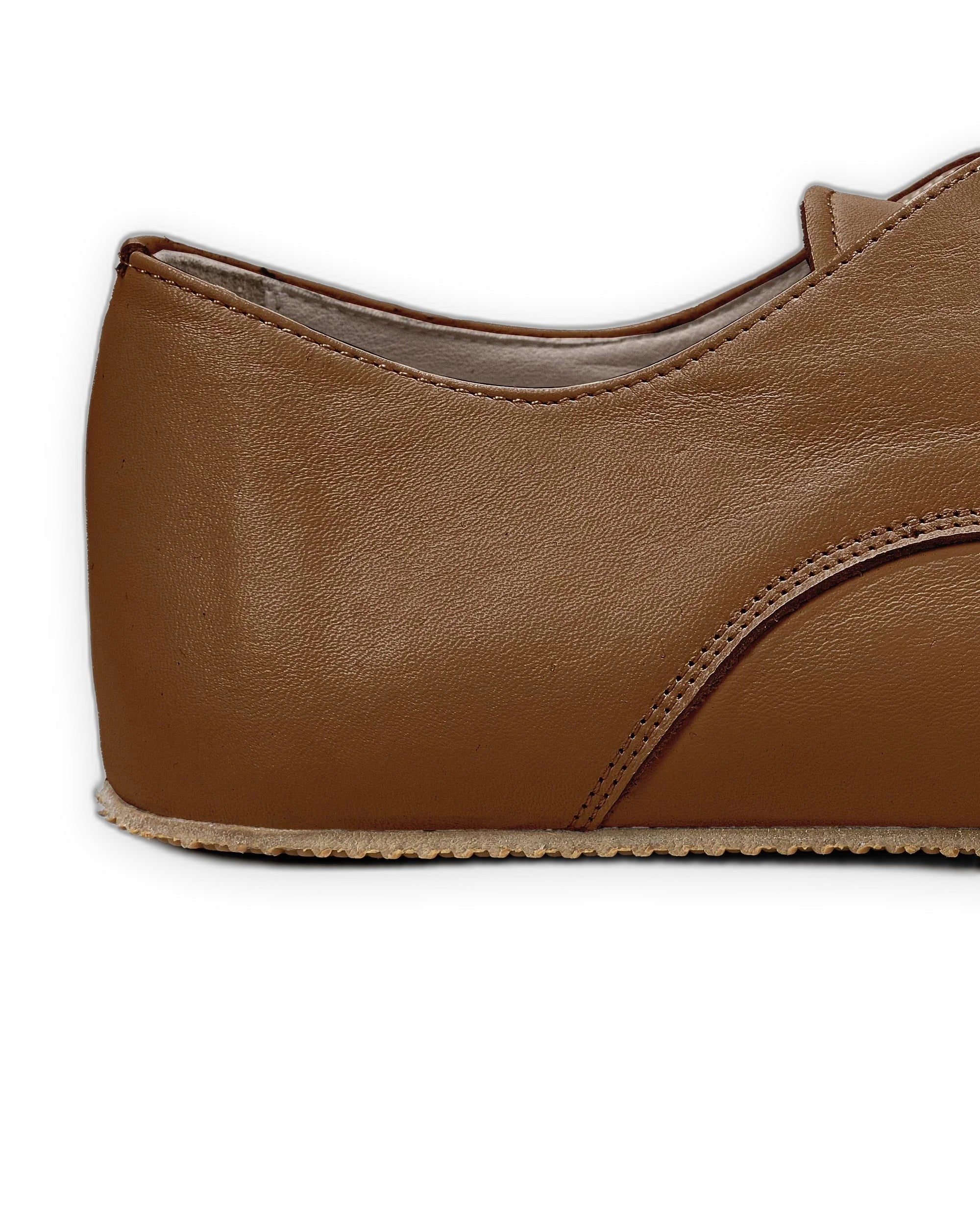 Top view Dark Tan Oxford Shoes - Handcrafted Calf Leather | Bespoky