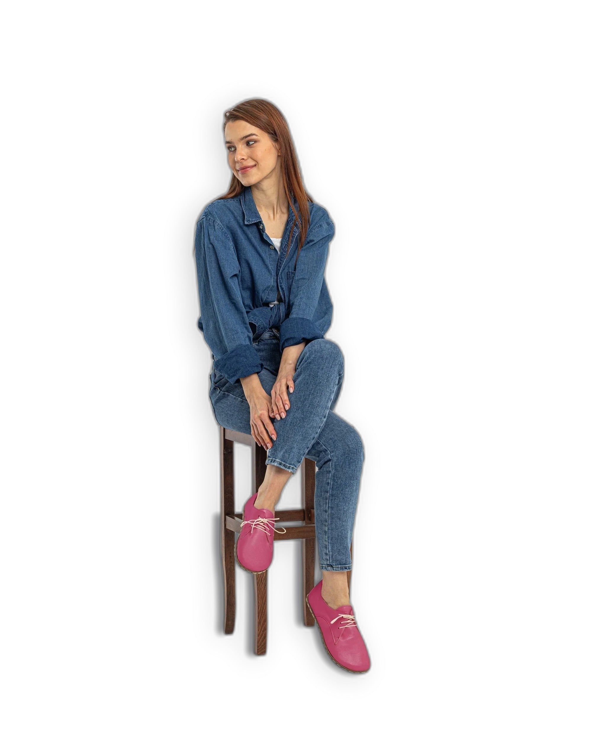 Back view Fuchsia Oxford Shoes - Calf Leather Handcrafted | Bespoky