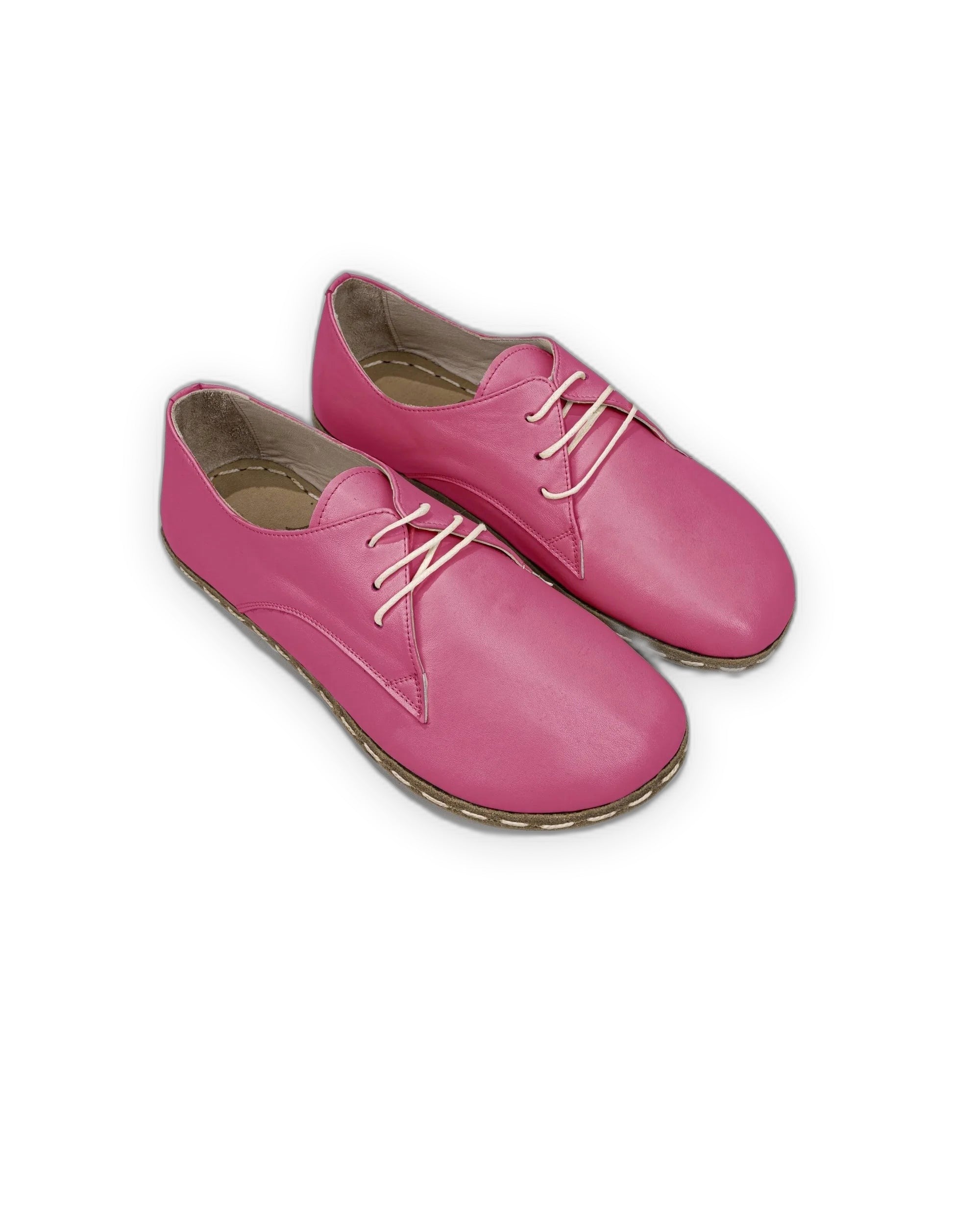 Women's Fuchsia Oxford Shoes - Handcrafted Calf Leather Wide Toe Box | Bespoky