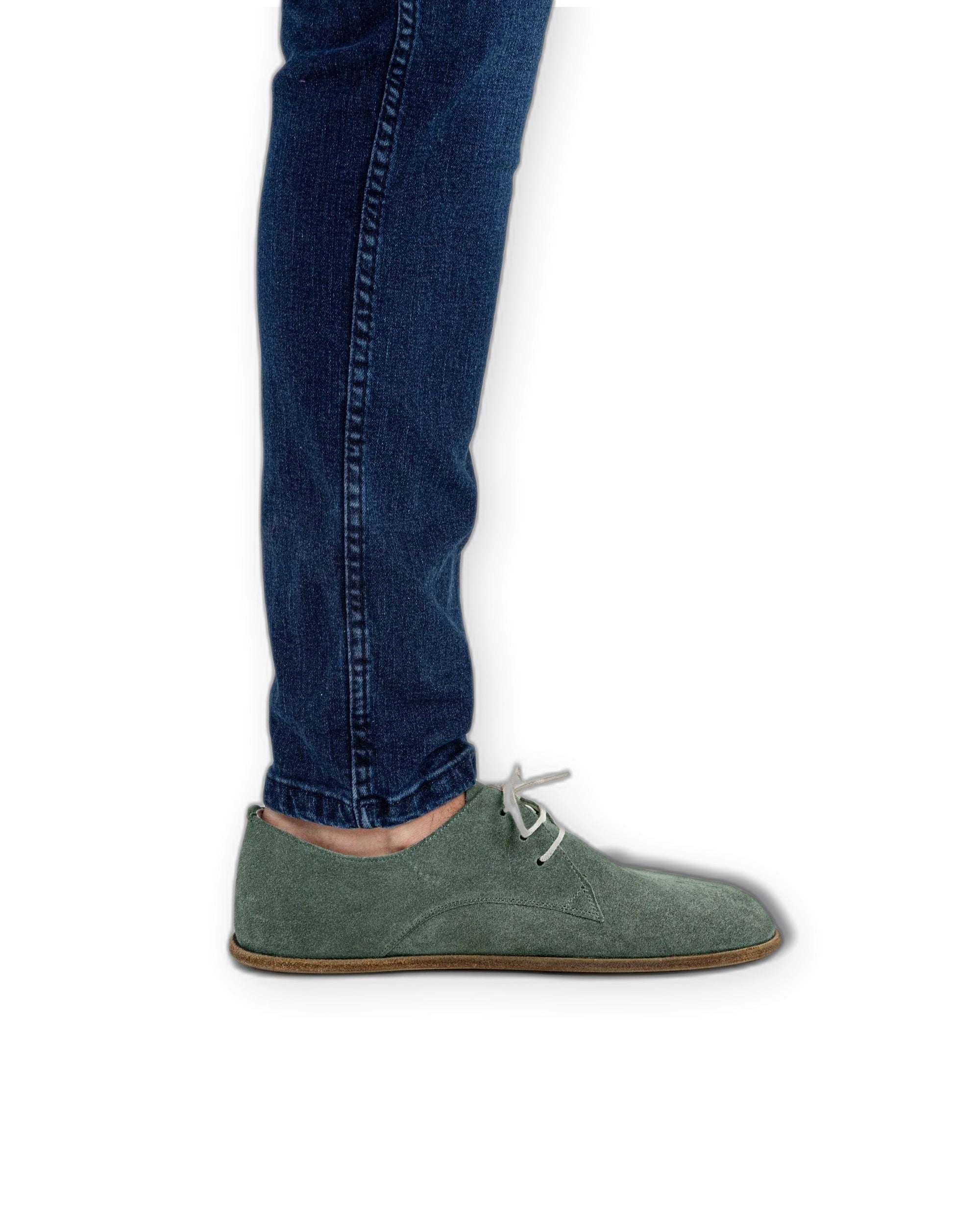Detail Green Oxford Shoes - Handcrafted Calf Leather Turkey | Bespoky