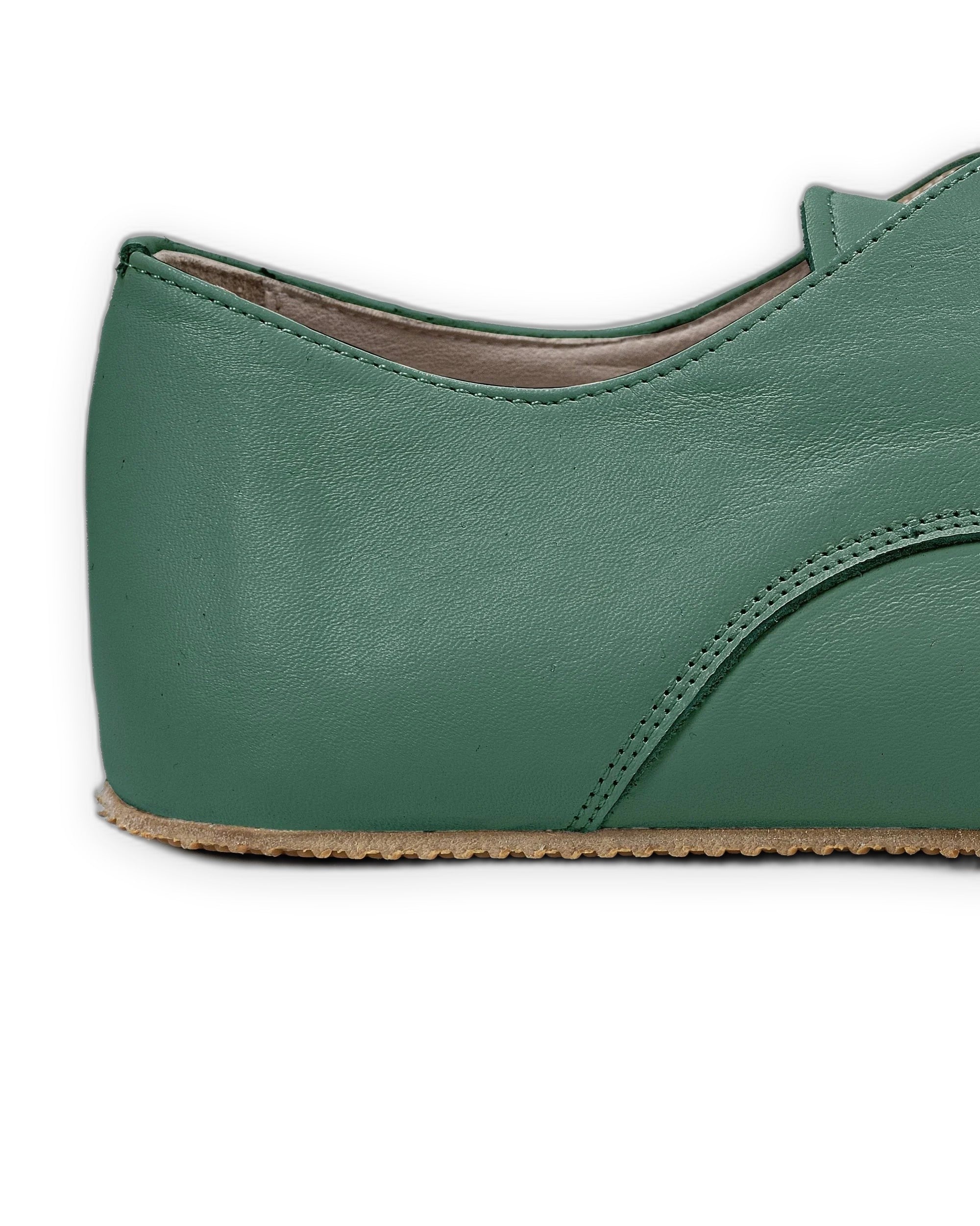 Top view Green Oxford Shoes - Handcrafted Calf Leather | Bespoky