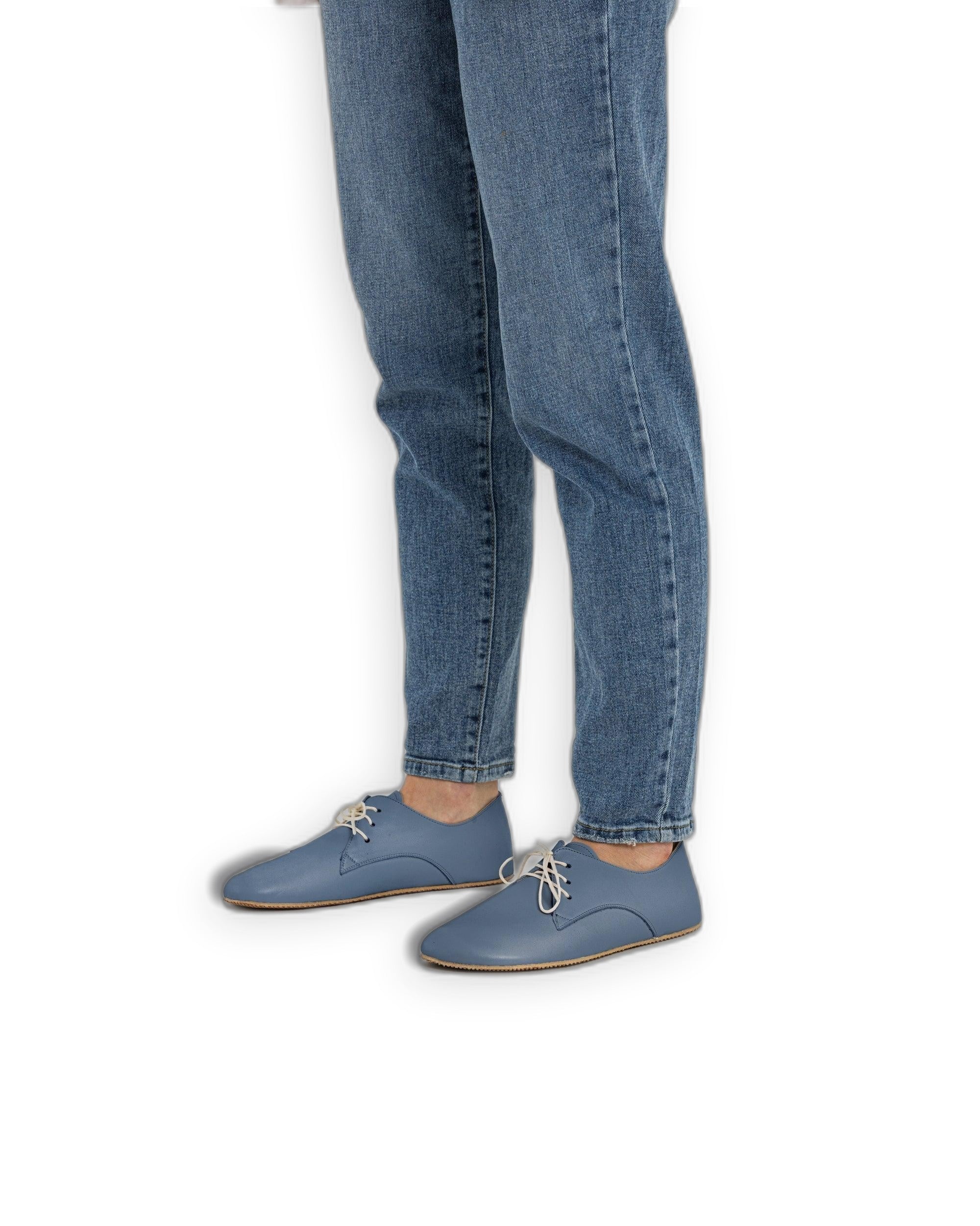 Back view Jean Blue Oxford Shoes - Calf Leather Handcrafted | Bespoky