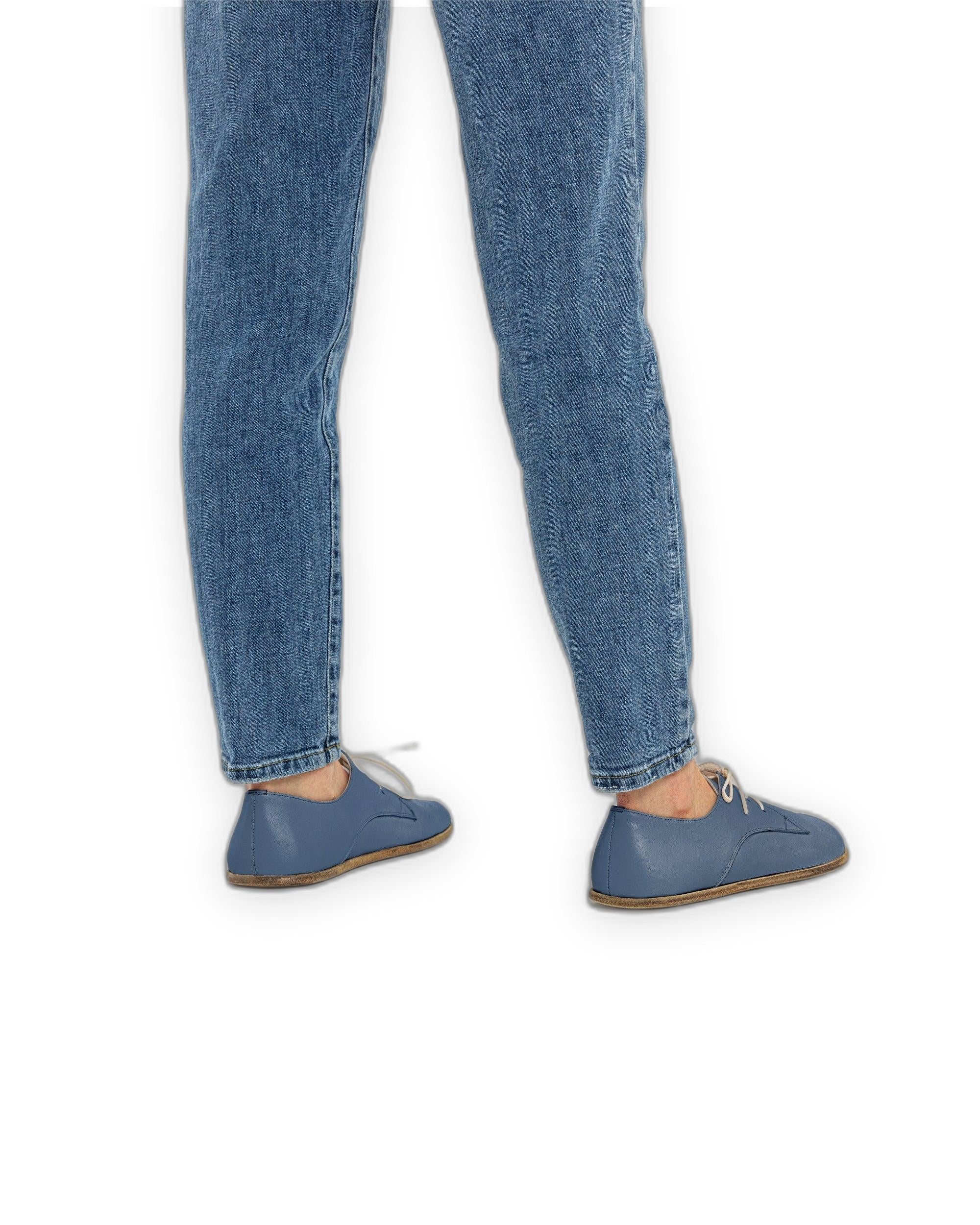 Close-up calf leather - Jean Blue Oxford Shoes Detail | Bespoky