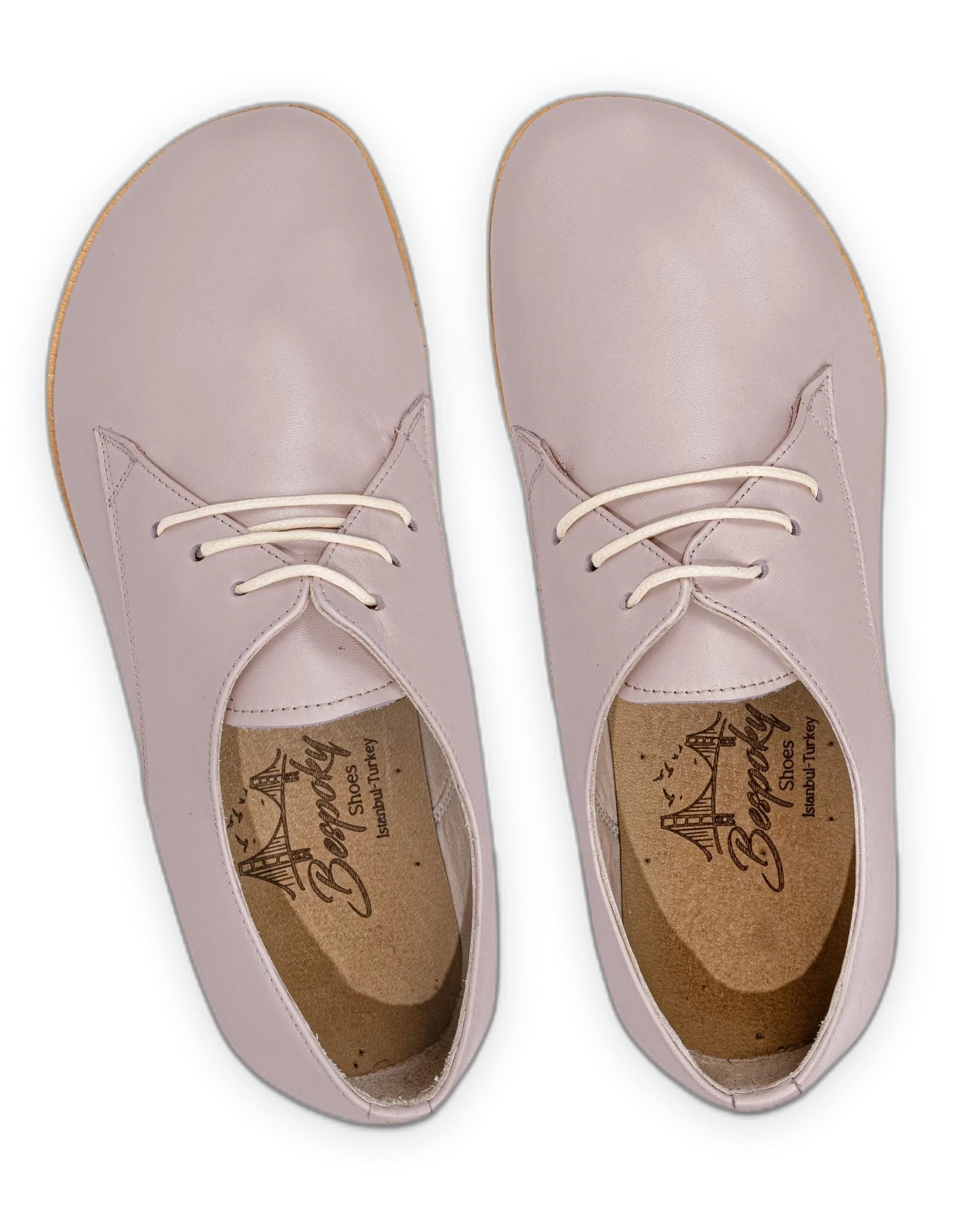 Side view Pink Oxford Shoes - Calf Leather Zero Drop | Bespoky
