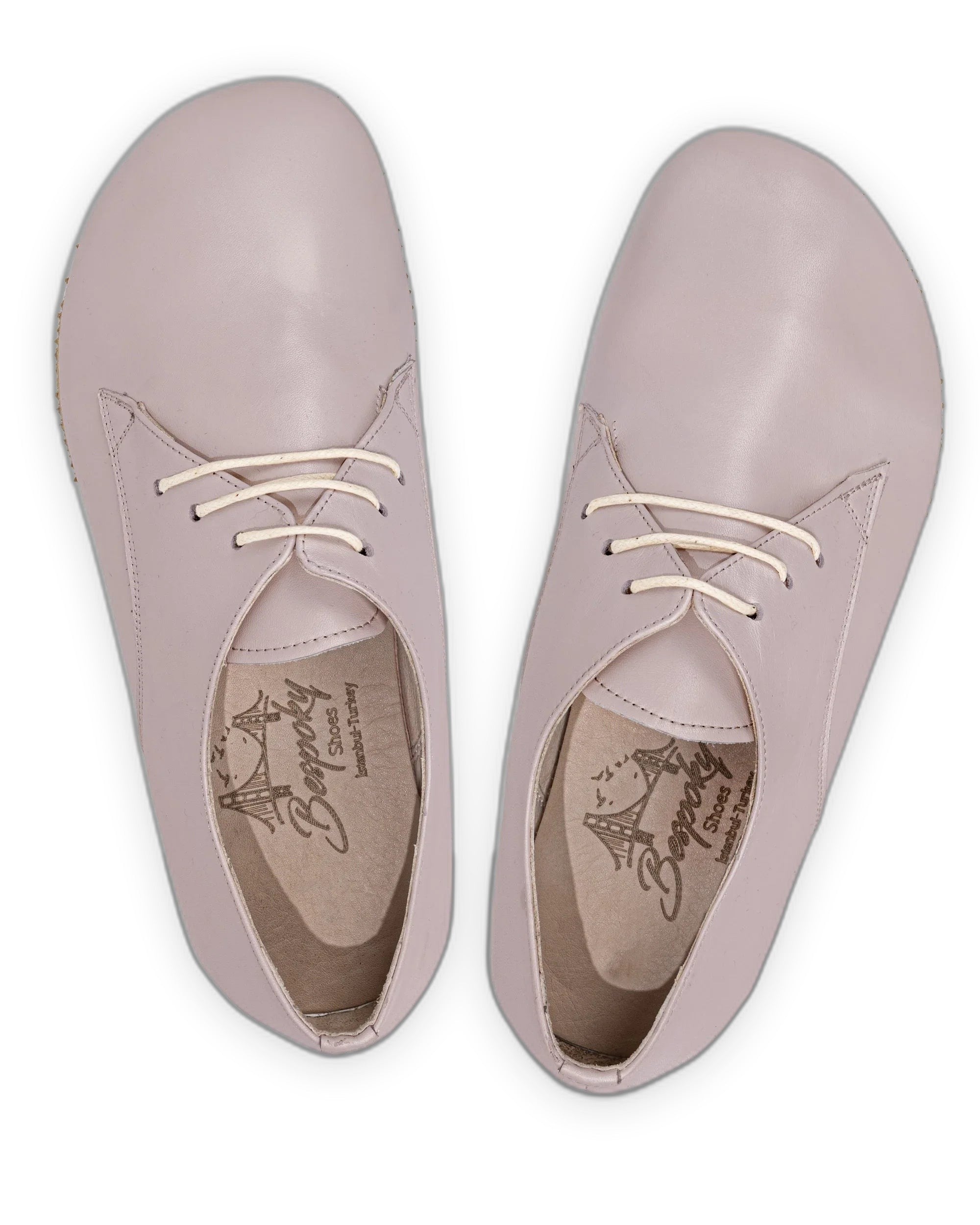 Side view Pink Oxford Shoes - Calf Leather Zero Drop | Bespoky