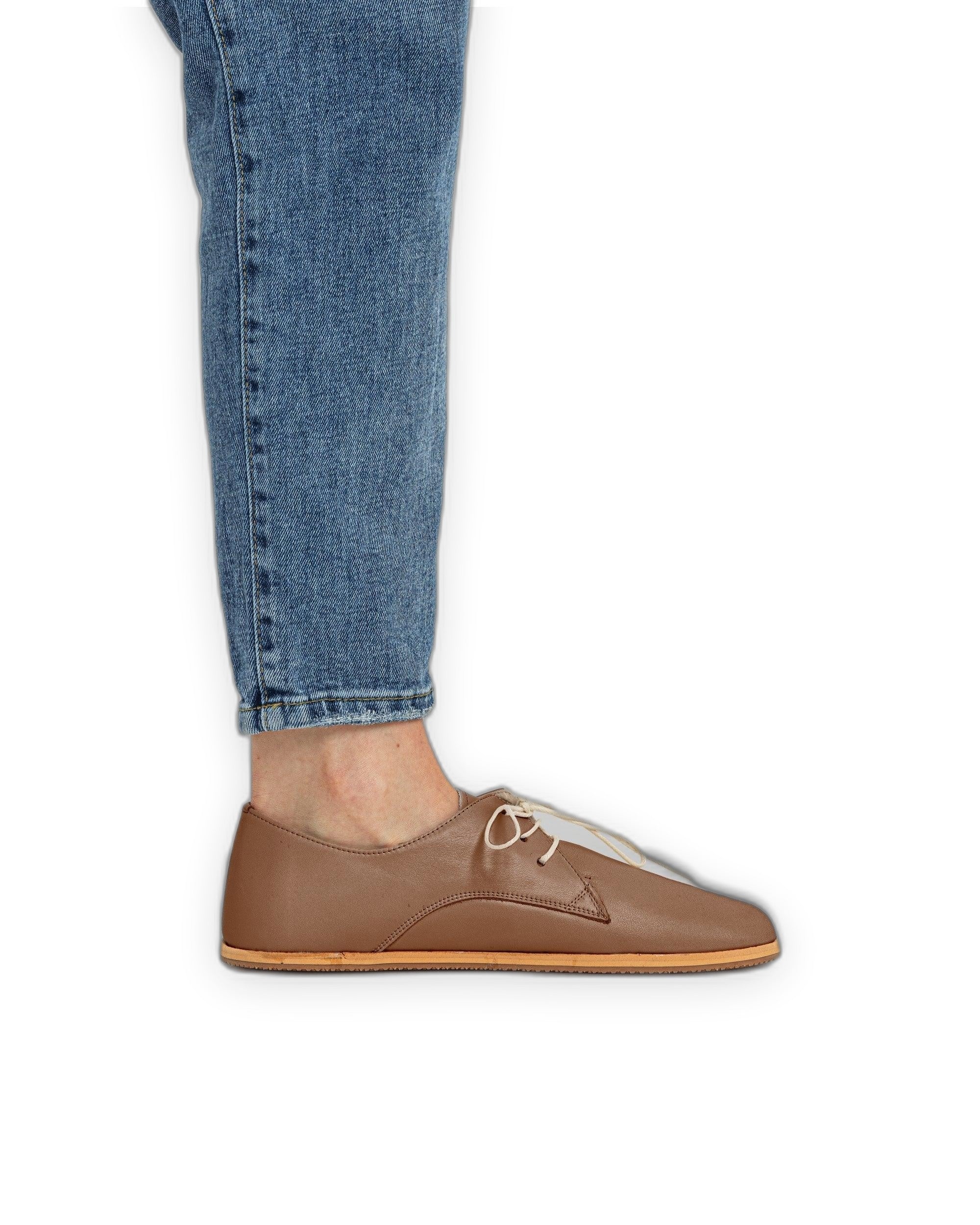 Back view Tan Oxford Shoes - Calf Leather Handcrafted | Bespoky