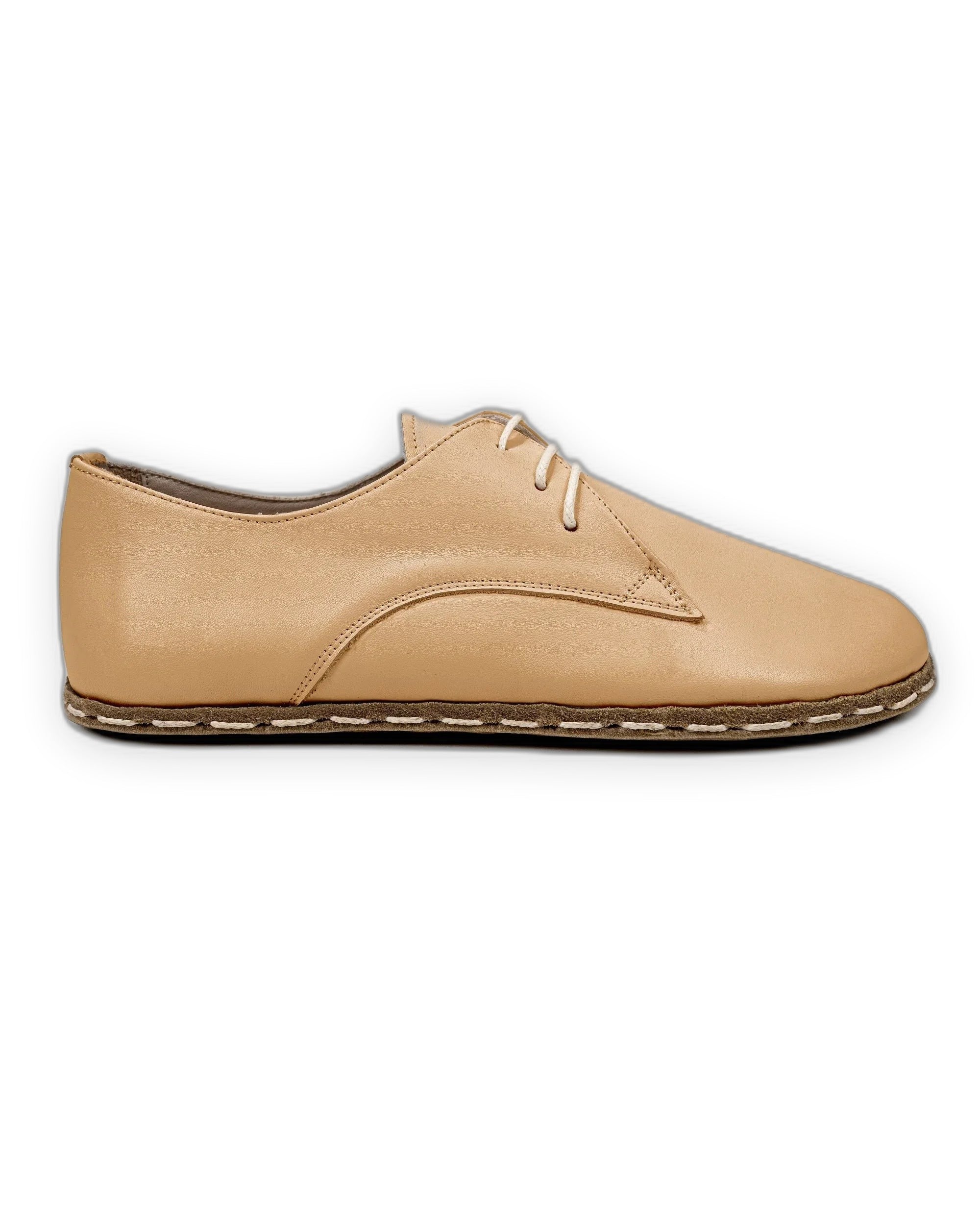 Detail Melon Yellow Oxford Shoes - Handcrafted Calf Leather Turkey | Bespoky