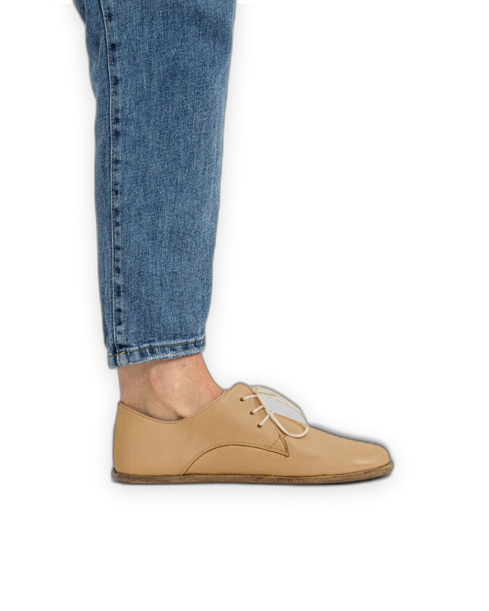 Pair Melon Yellow Oxford Shoes - Barefoot Wide Toe Calf Leather | Bespoky