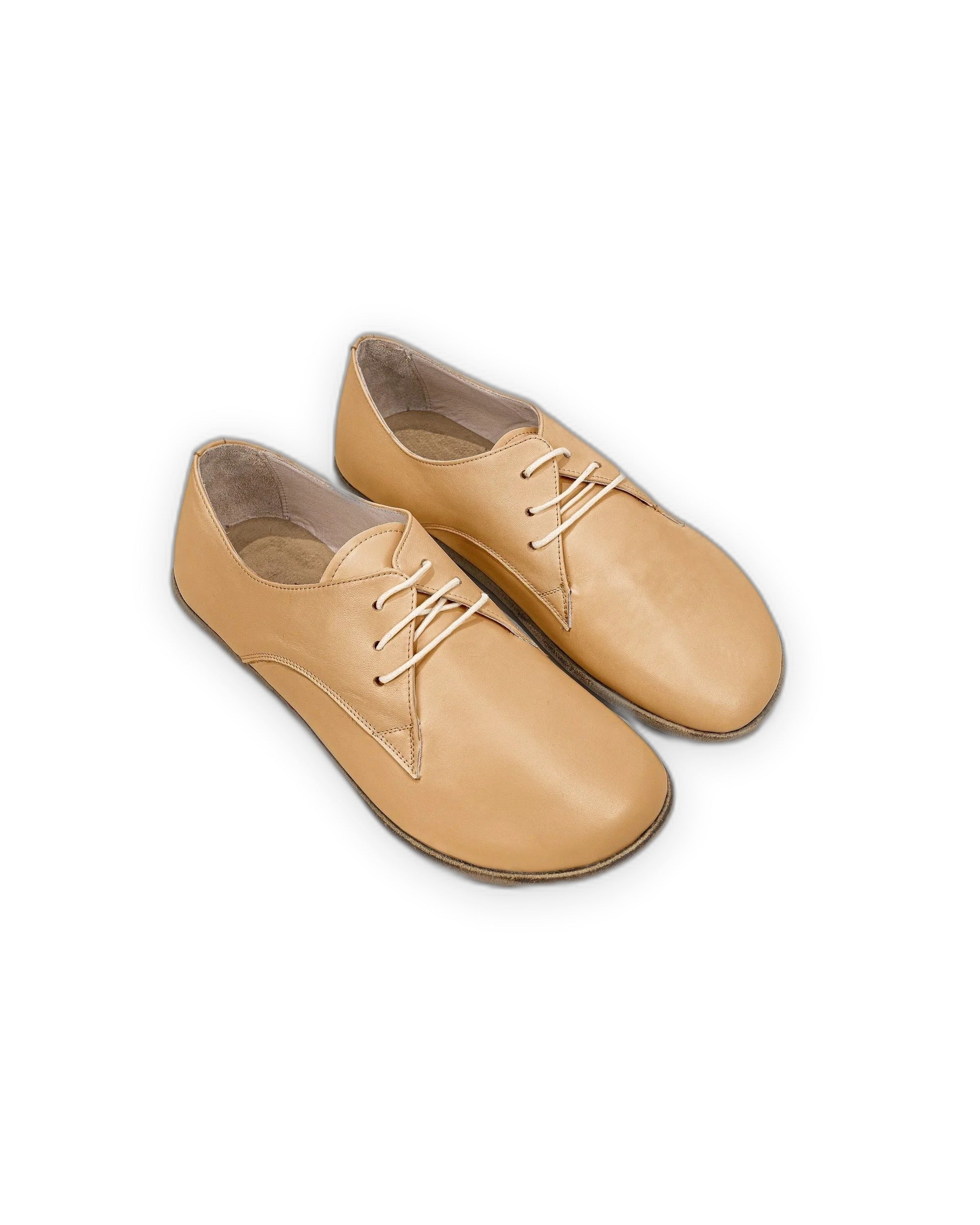 Women's Melon Yellow Oxford Shoes - Handcrafted Calf Leather Wide Toe Box | Bespoky