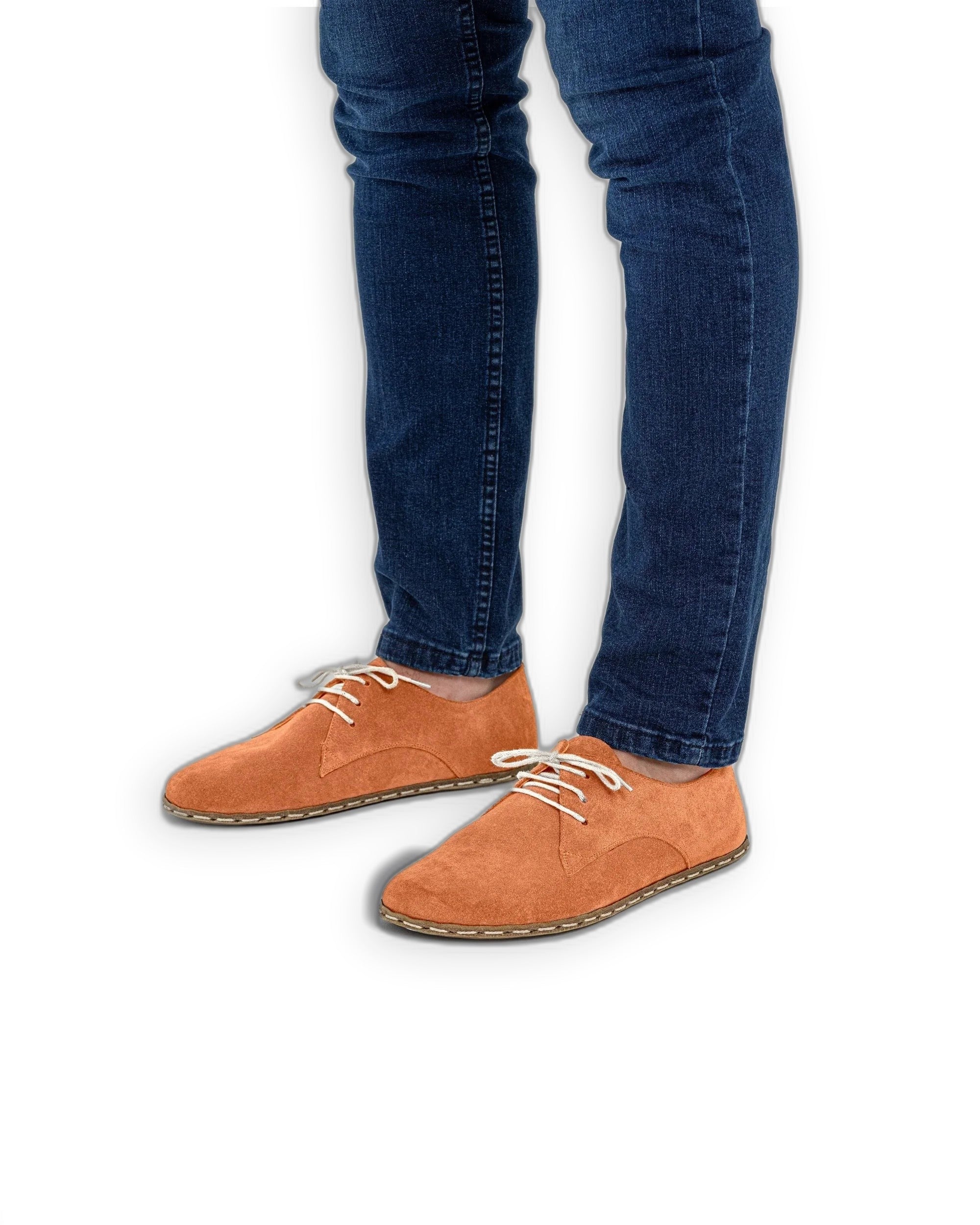 Side view Orange Oxford Shoes - Calf Leather Zero Drop | Bespoky