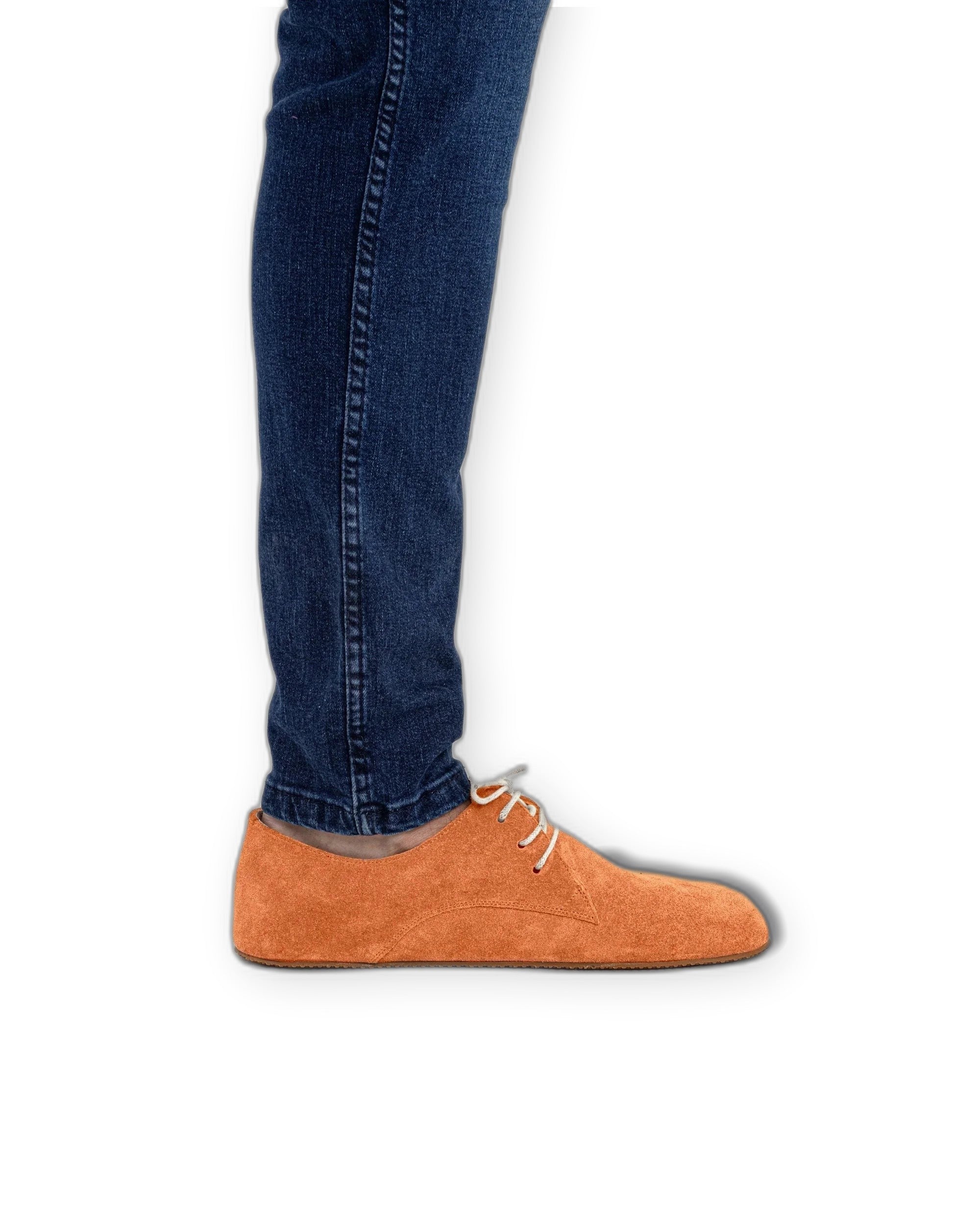 Detail Orange Oxford Shoes - Handcrafted Calf Leather Turkey | Bespoky