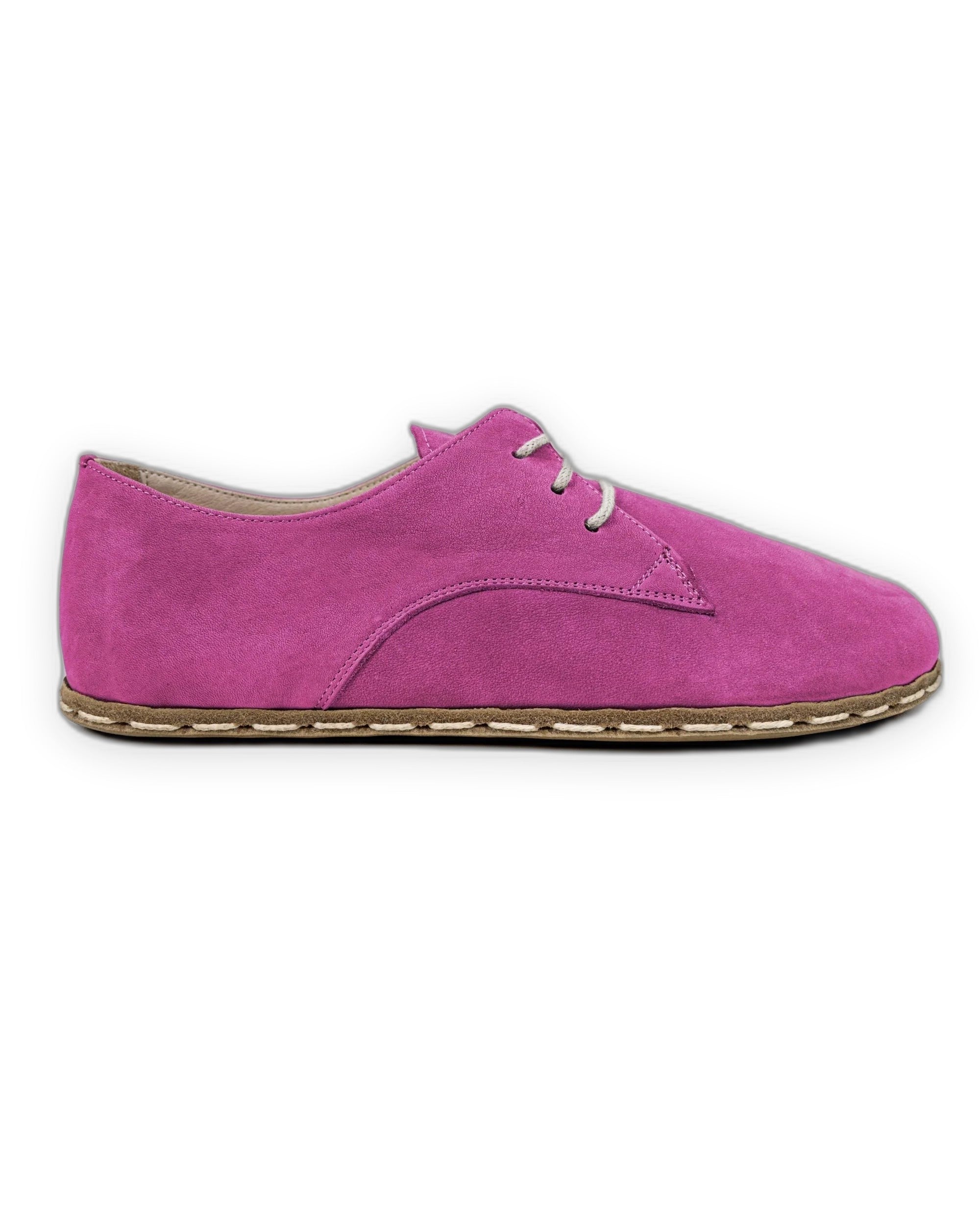 Side view Pink Oxford Shoes - Calf Leather Zero Drop | Bespoky
