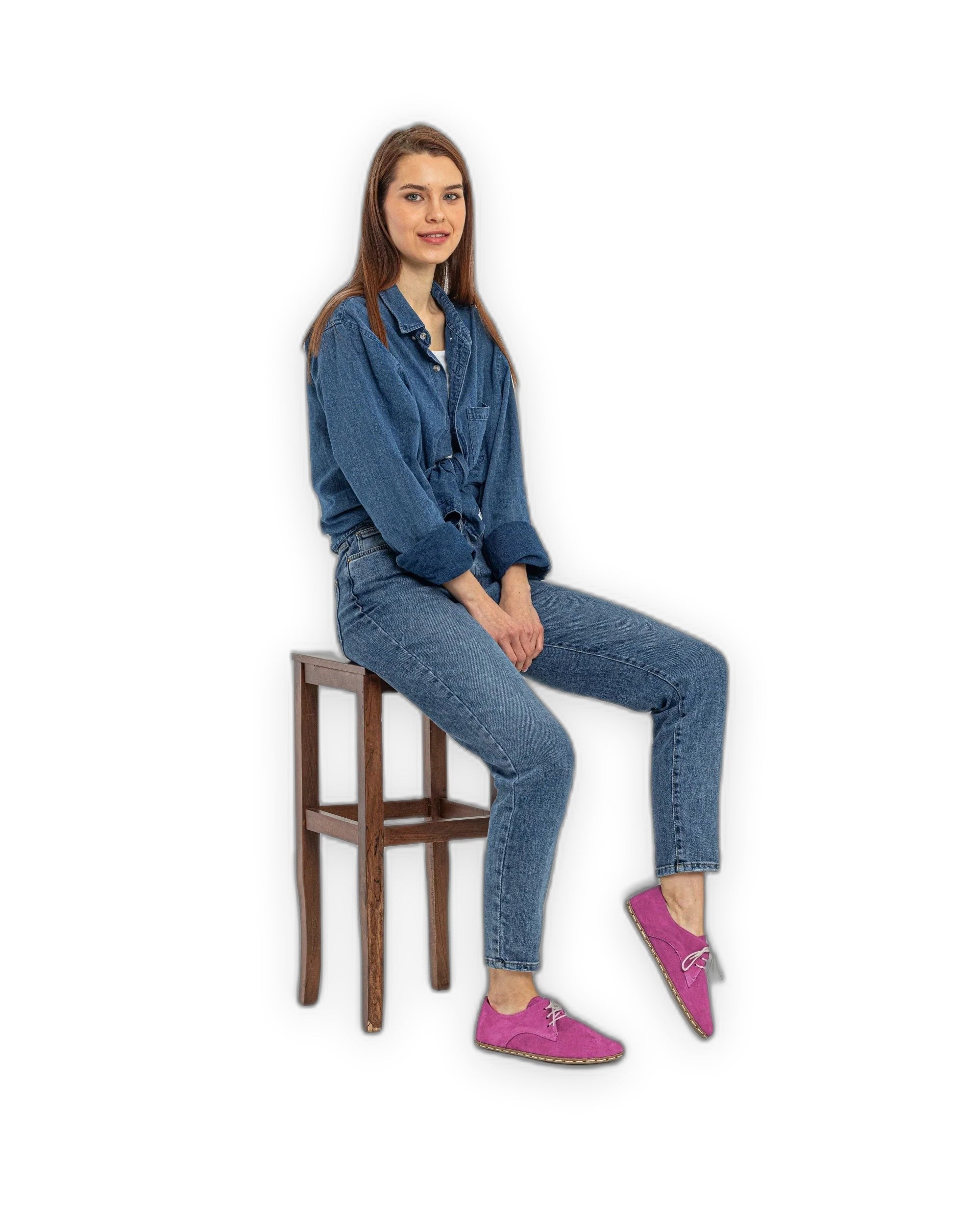 Back view Pink Oxford Shoes - Calf Leather Handcrafted | Bespoky