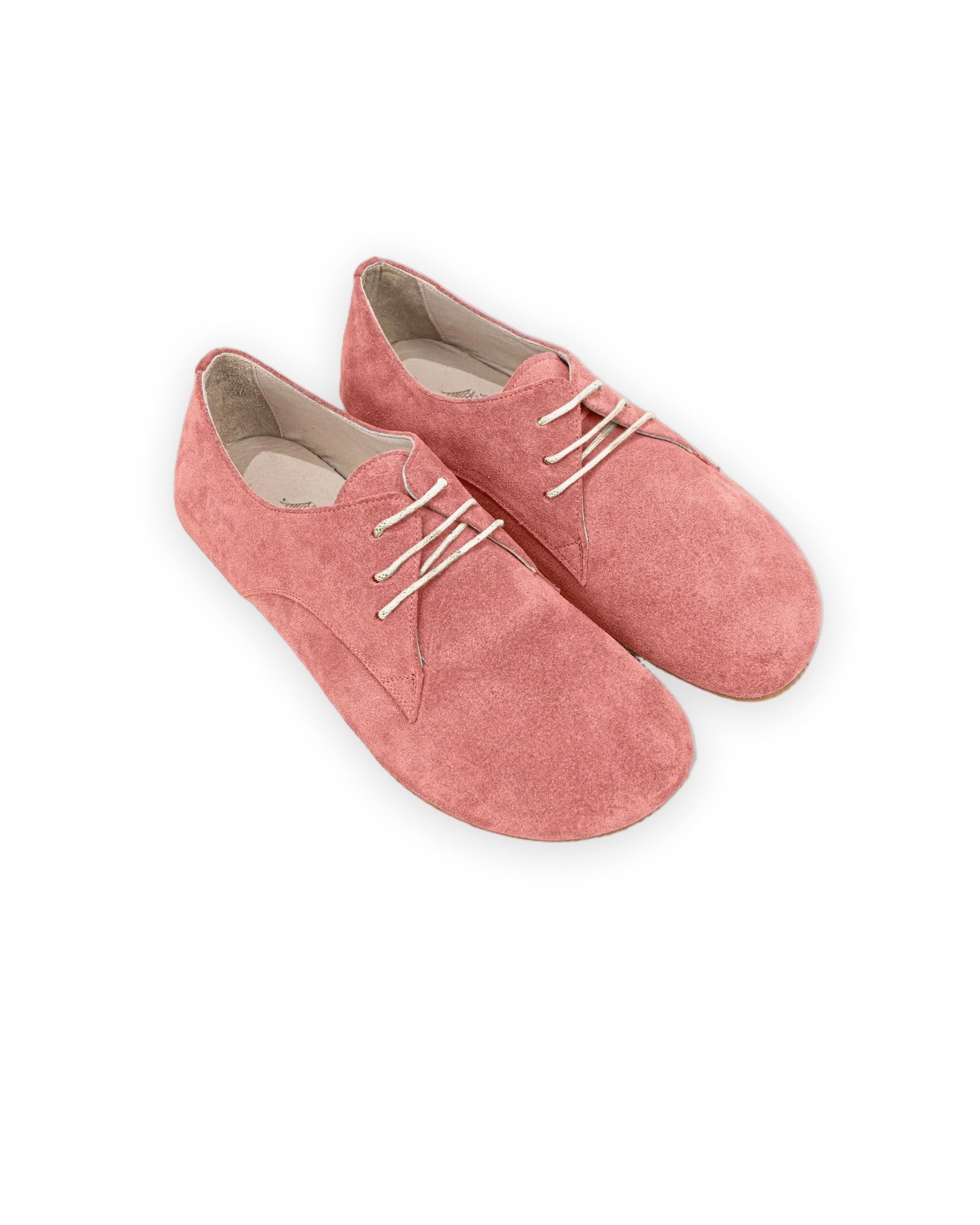 Women's Pink Oxford Shoes - Handcrafted Calf Leather Wide Toe Box | Bespoky