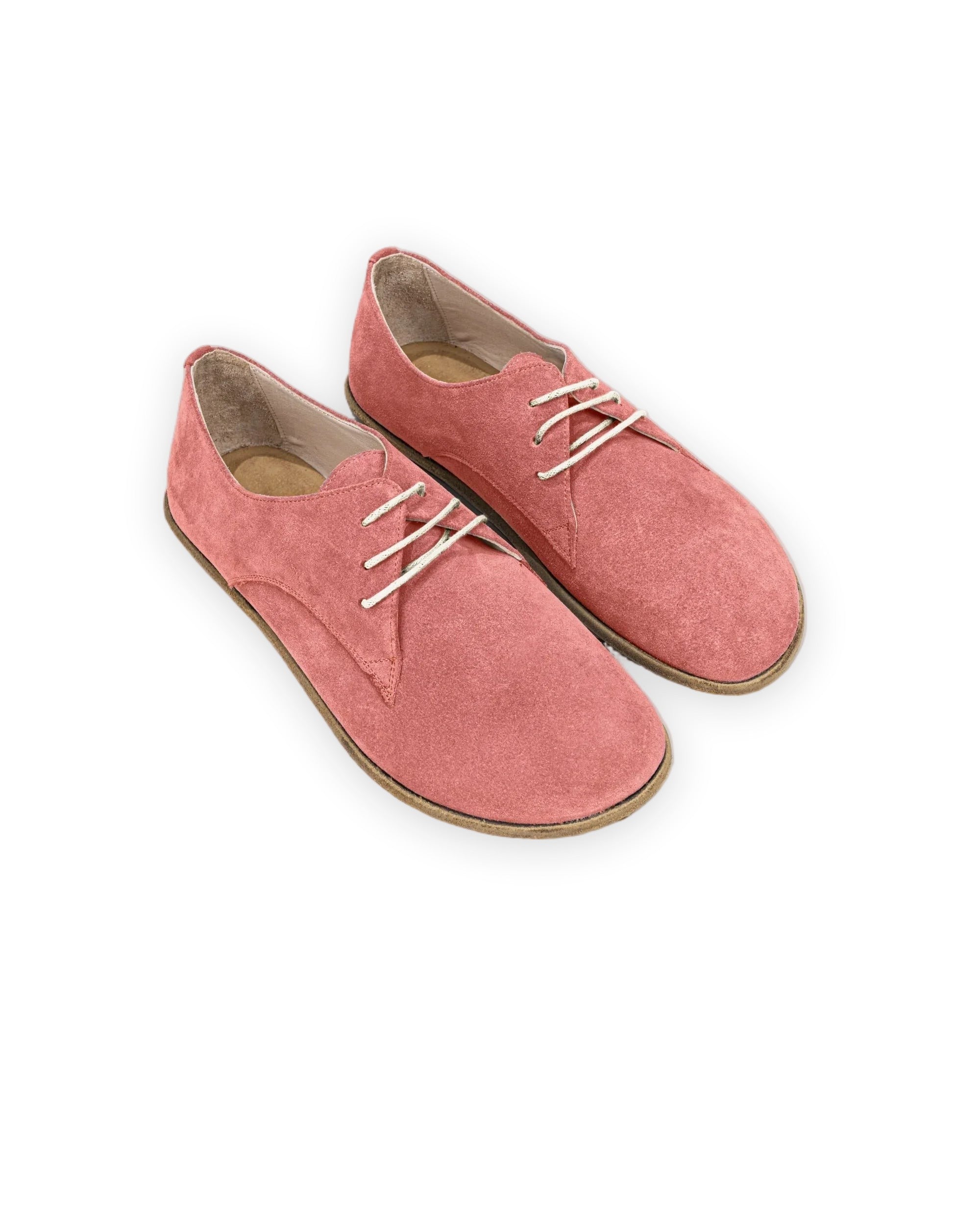 Women's Pink Oxford Shoes - Handcrafted Calf Leather Wide Toe Box | Bespoky
