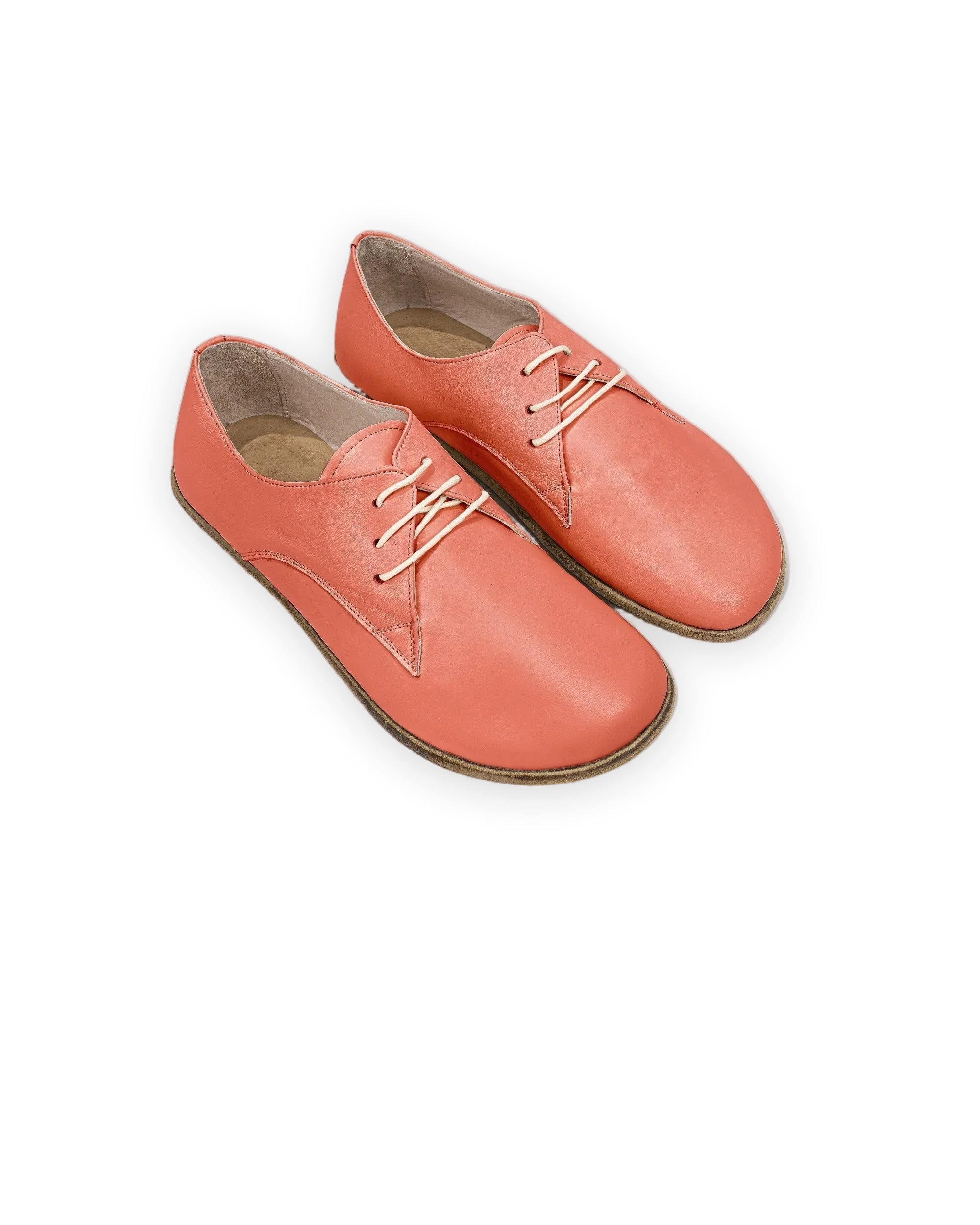 Women's Pomegranate Oxford Shoes - Handcrafted Calf Leather Wide Toe Box | Bespoky