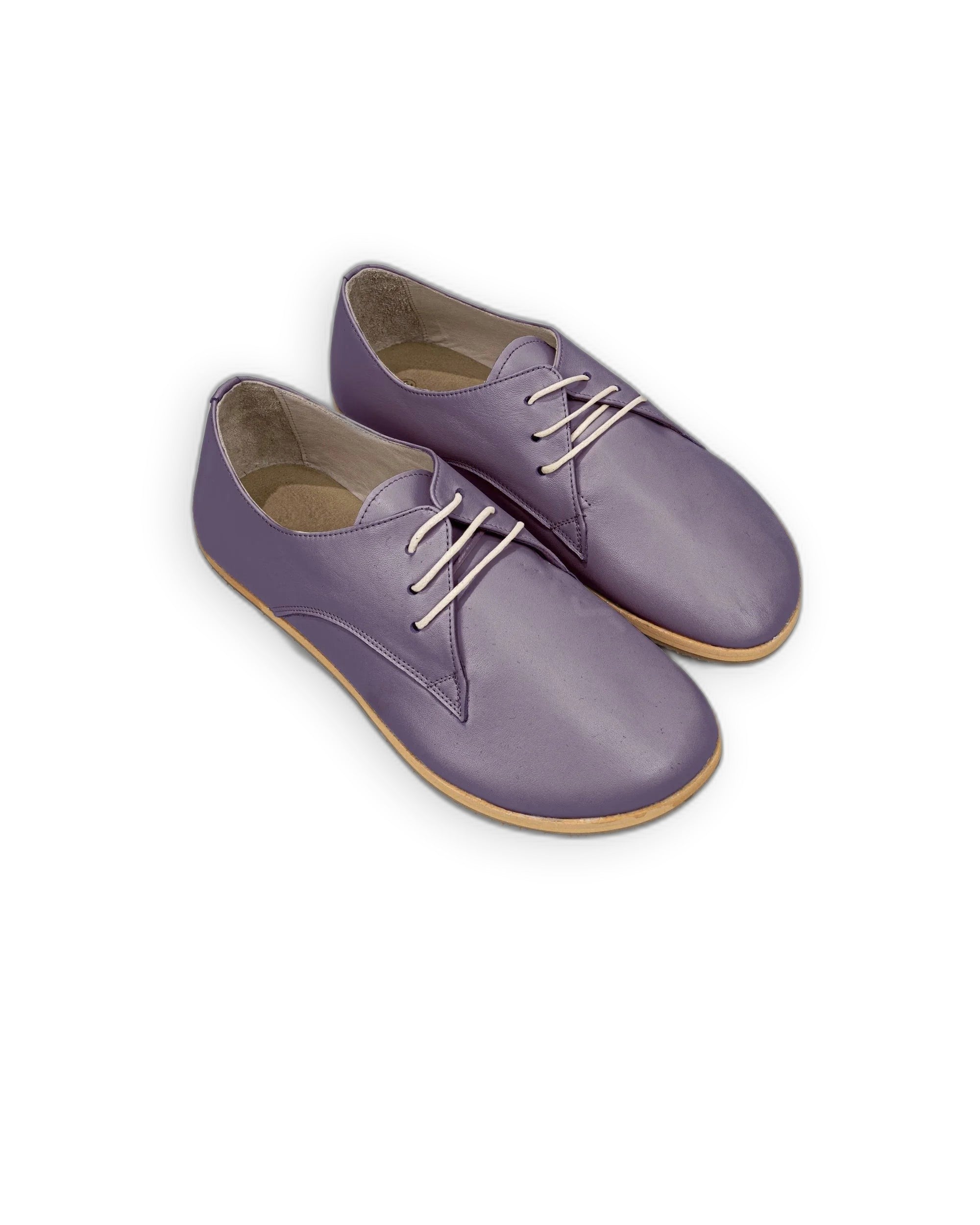 Women's Purple Oxford Shoes - Handcrafted Calf Leather Wide Toe Box | Bespoky