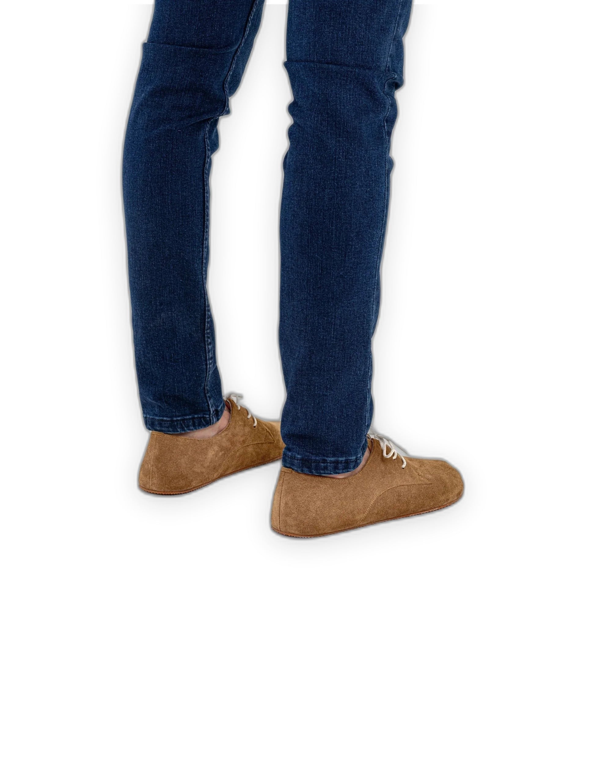 Pair Tan Oxford Shoes - Barefoot Wide Toe Calf Leather | Bespoky