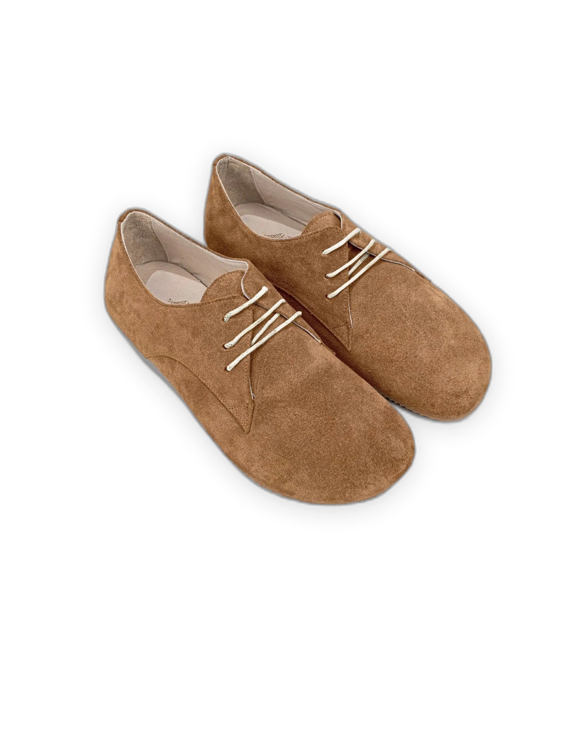 Women's Tan Oxford Shoes - Handcrafted Calf Leather Wide Toe Box | Bespoky