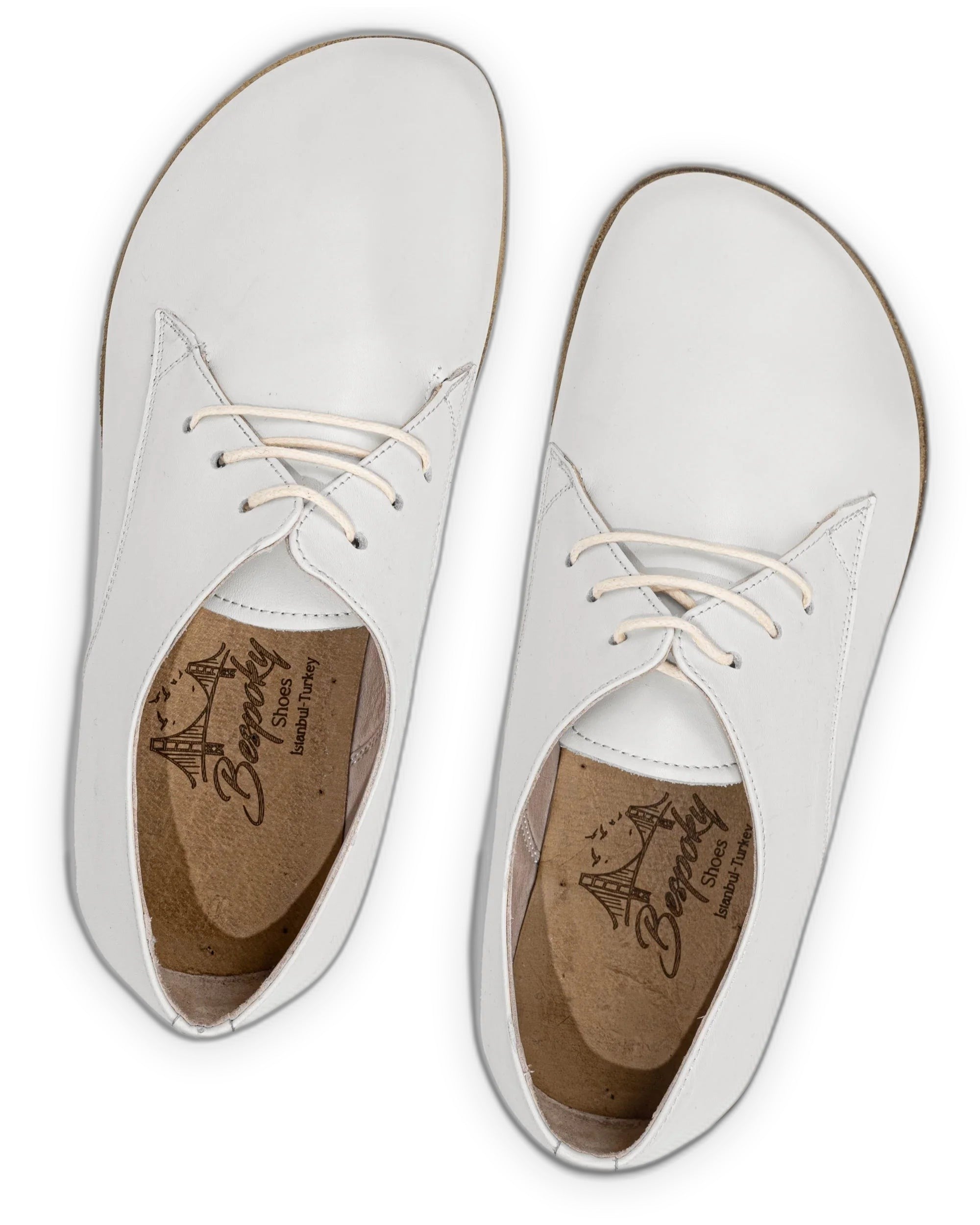 Back view White Oxford Shoes - Calf Leather Handcrafted | Bespoky
